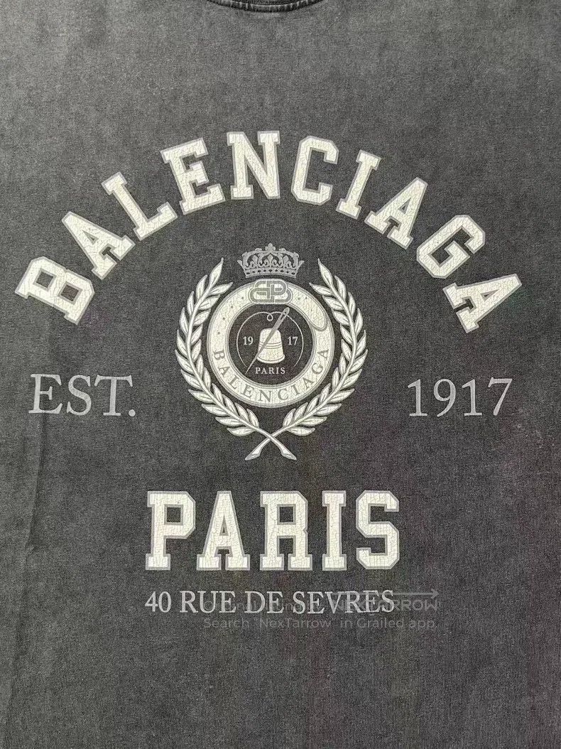 Balenciaga Balenciaga Wheat穗1917 Logo Vintage Wash Distressed Ripped Size XS / US 0-2 / IT 36-38 - 3 Thumbnail