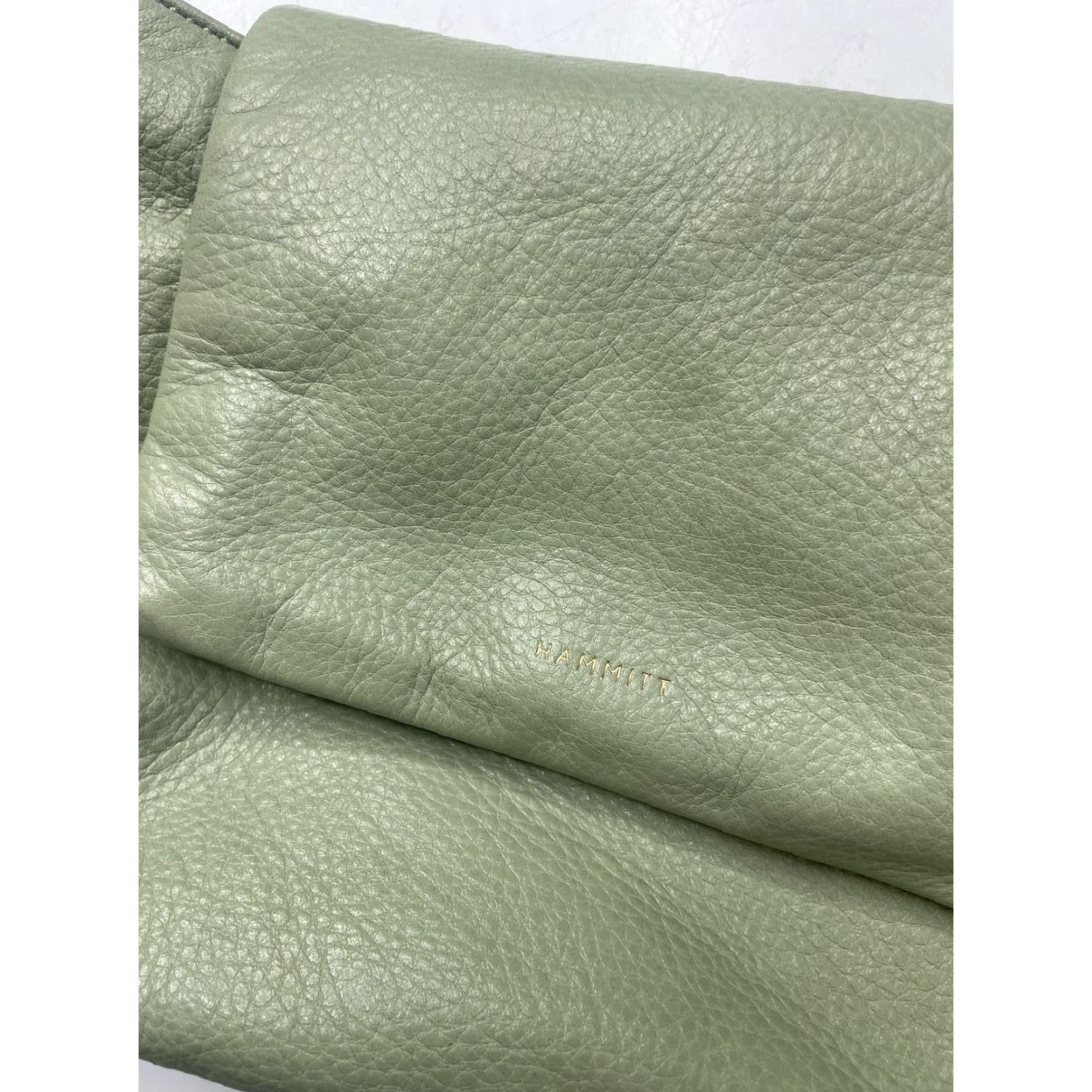 HAMMITT Hammitt VIP Satchel Crossbody Bag | Gunmetal Leather Green Pebbled Studded | Medium Size ONE SIZE - 3 Thumbnail