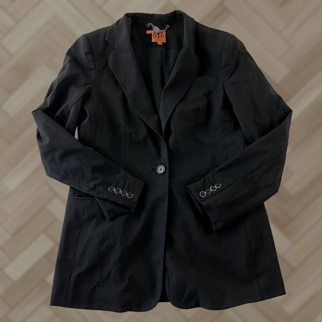 Tory Burch Tory Burch Blazer Jacket Women's 8 Solid Black - Blazer, Tory Burch, Black, 8, Women, Solid, Button, Jacket Size M / US 6-8 / IT 42-44 - 1 Thumbnail