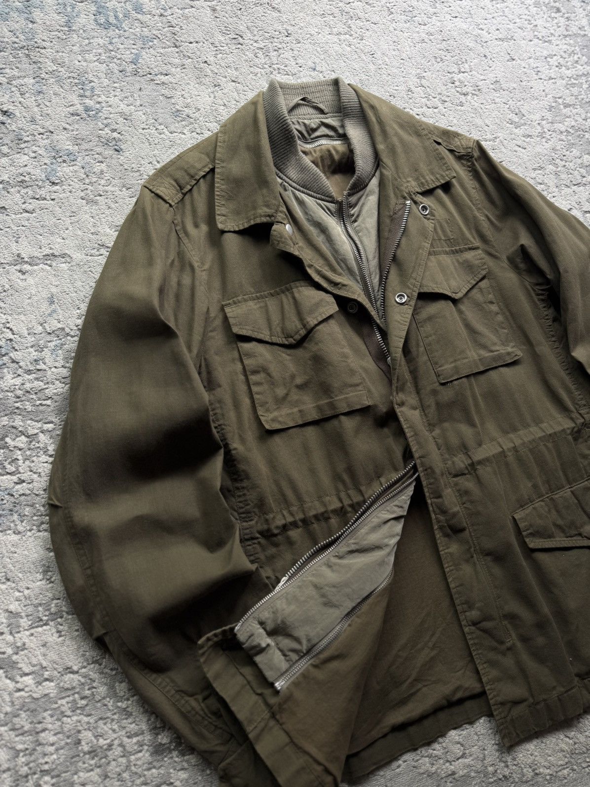 Allsaints AllSaints Halley Stevensons Olive Waxed Military Jacket L Size US L / EU 52-54 / 3 - 2 Thumbnail