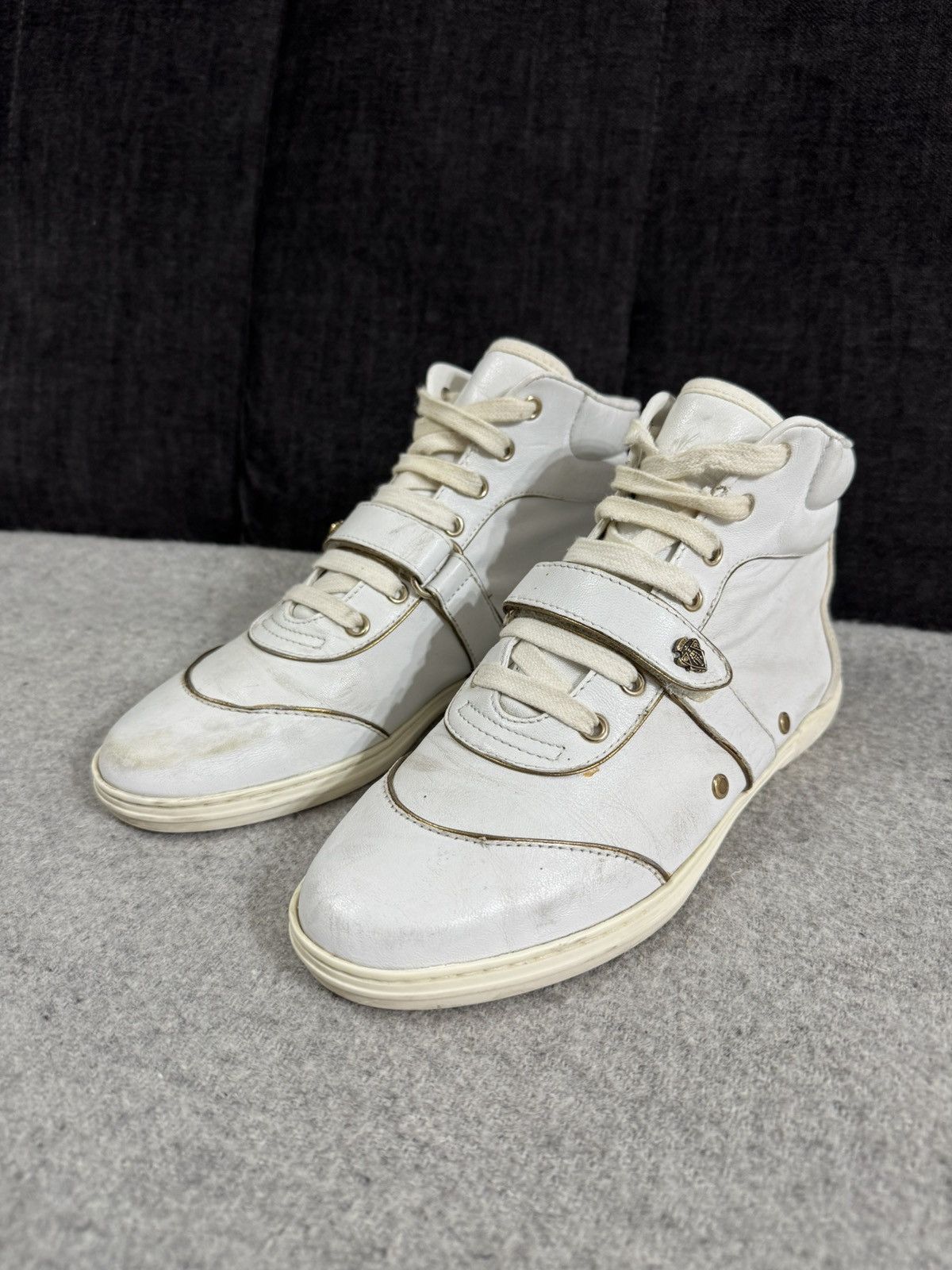 Gucci Gucci Leather High Top Sneakers White Italy size 37 Size US 7 / IT 37 - 6 Thumbnail