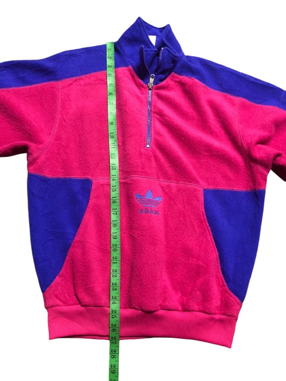 Adidas × Descente × Vintage Vintage 90s Adidas Fleece Sweater Half Zipper Center Logo Size US M / EU 48-50 / 2 - 20 Thumbnail
