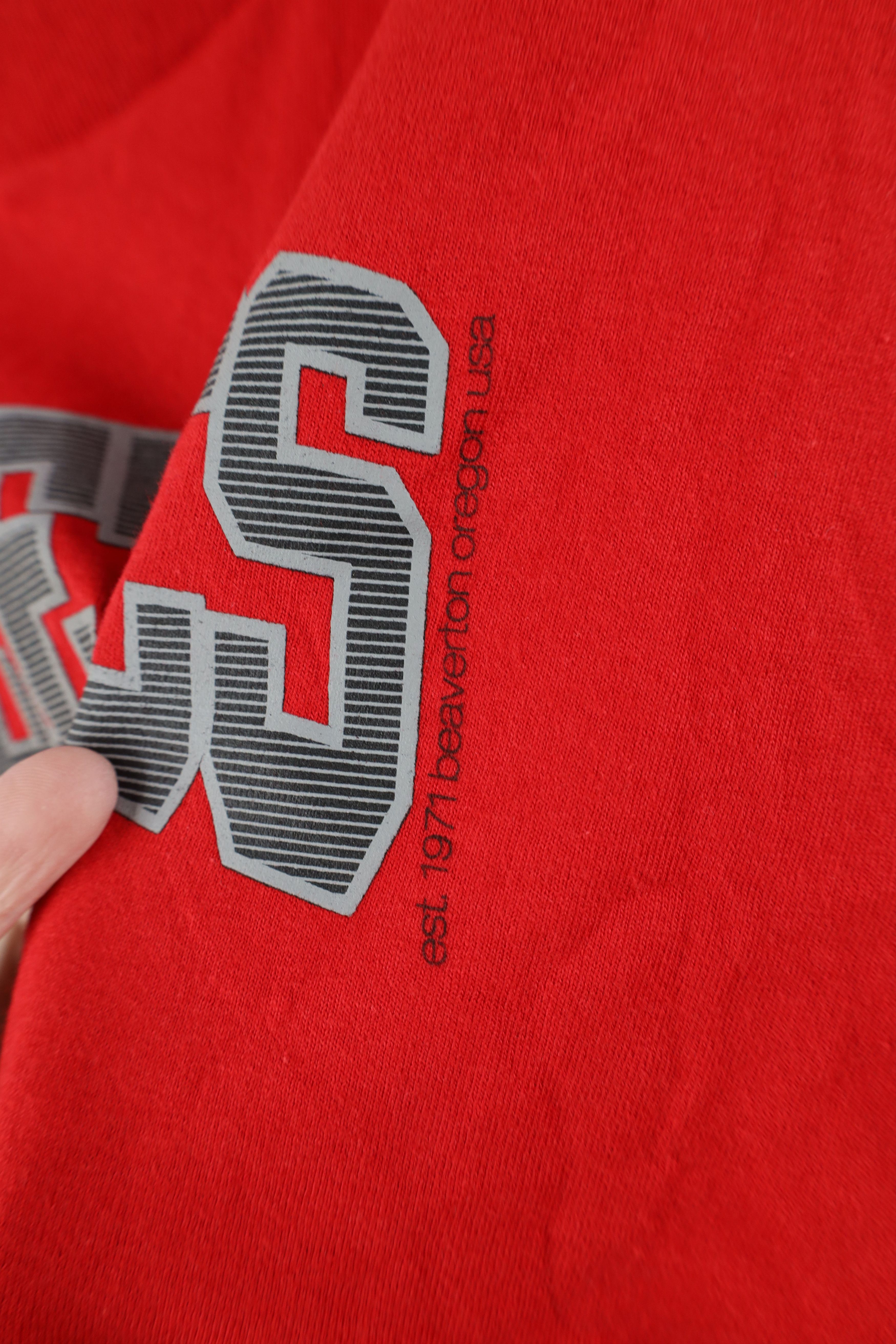 Nike Vintage Y2K Nike Swoosh Long Sleeve T-Shirt Red Cotton Size US M / EU 48-50 / 2 - 7 Thumbnail