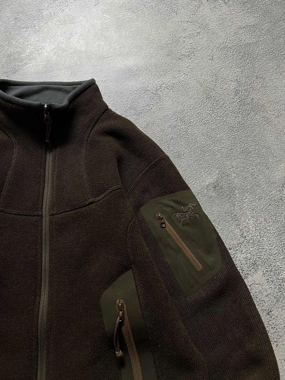 image of Arcteryx x Outdoor Life Vintage Y2K Arc’Teryx Brown Zip Sweatshirt Jacket 00’S, Men's (Size XS)