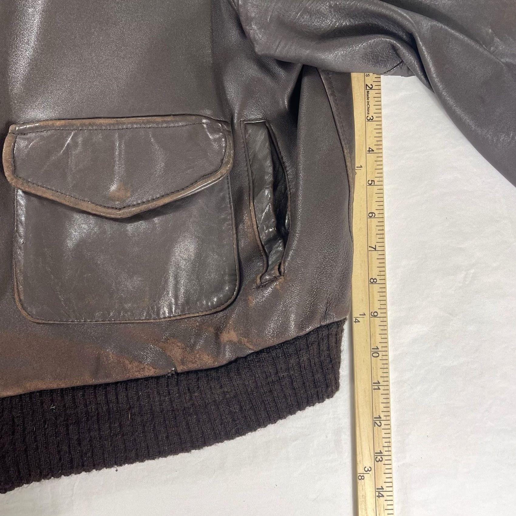 Avirex VINTAGE Avirex Men's Jacket A-2 1978-01 Leather Bomber Brown 46 Mens Avi re x? Size US S / EU 44-46 / 1 - 6 Thumbnail