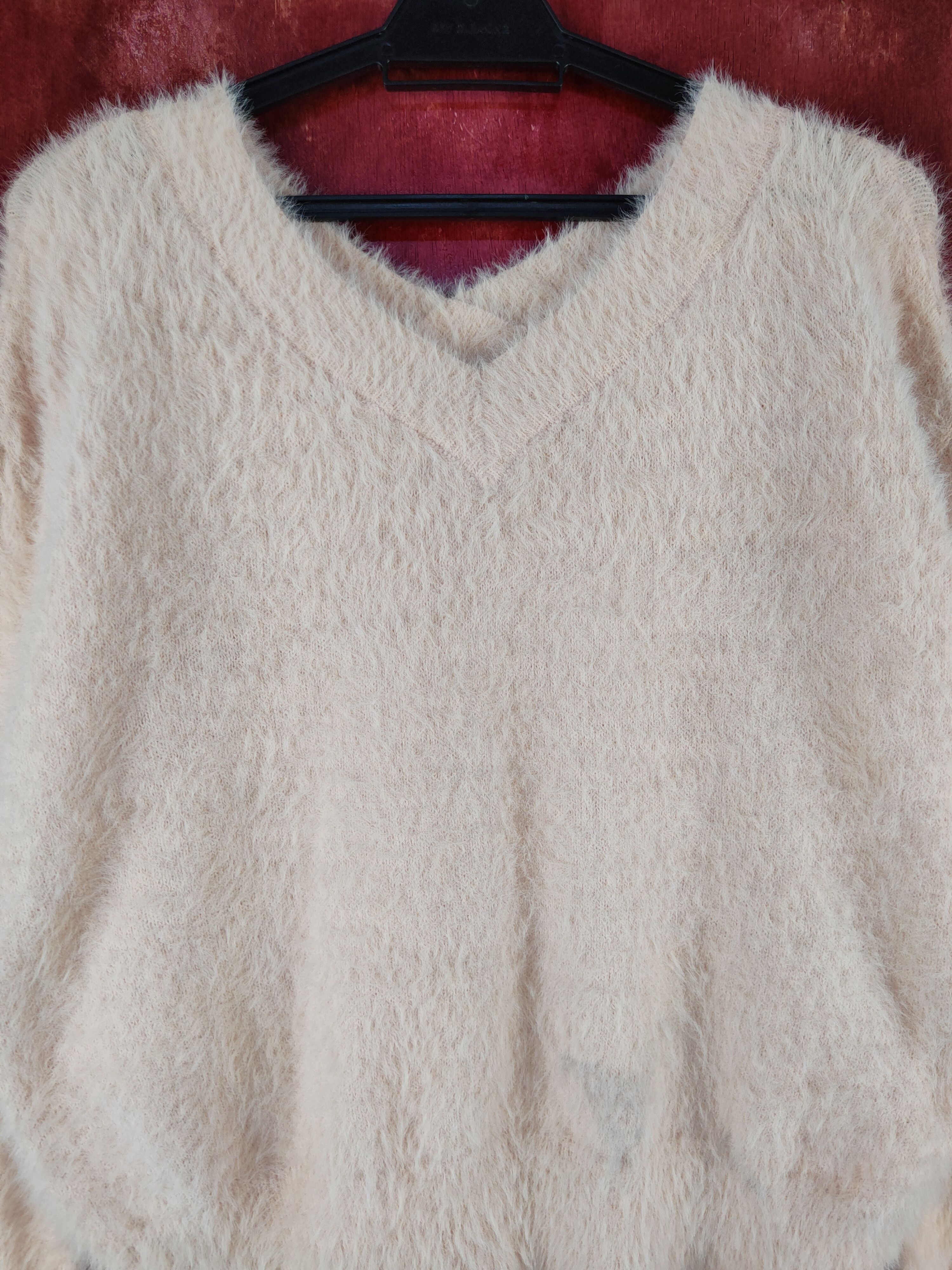 Homespun Knitwear Pinky Orange Shag Shaggy Fur Mohair Knitwear #S2108 Size M / US 6-8 / IT 42-44 - 2 Thumbnail