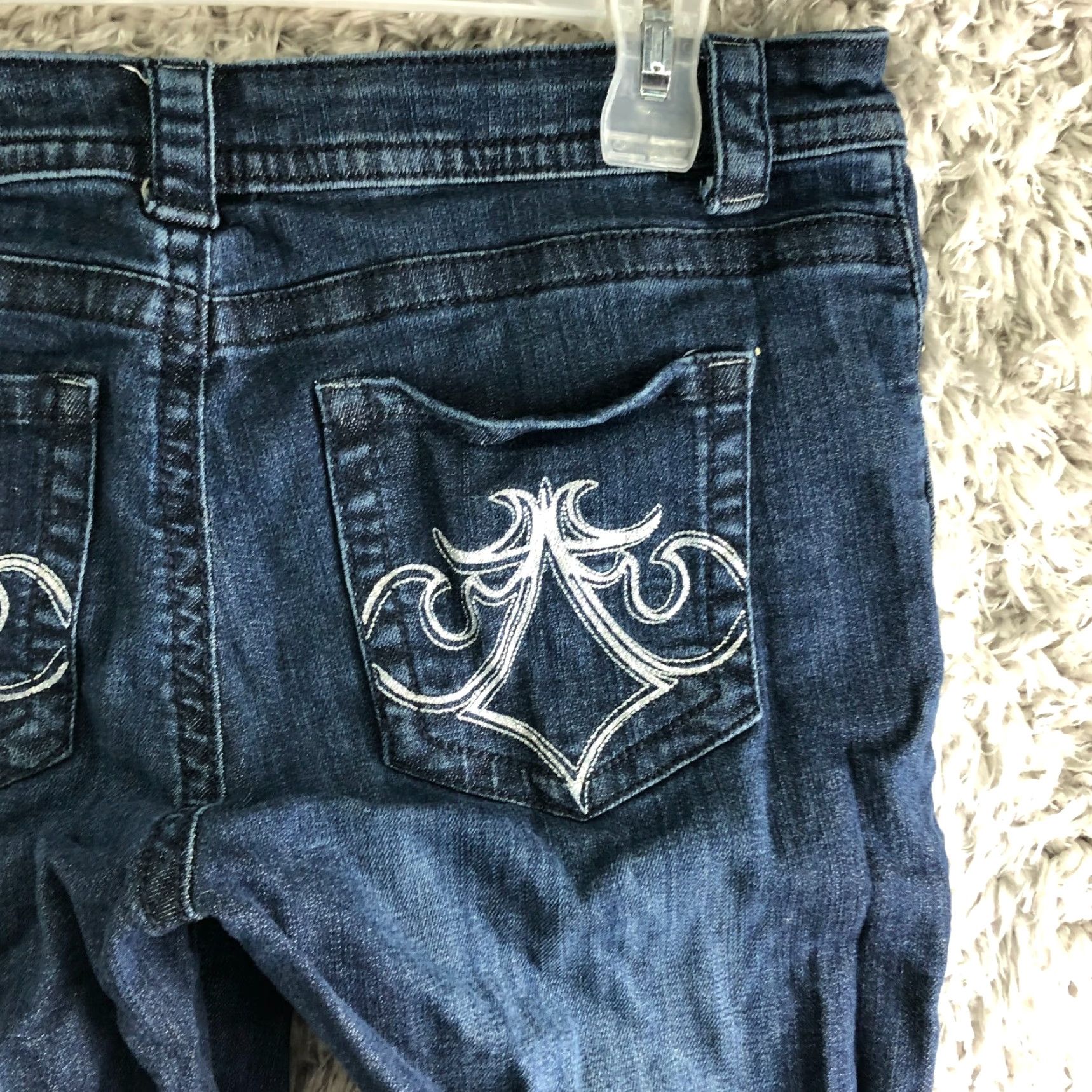Lee Lee Jeans - 12 Womens Mid Rise Medium Wash Denim Jean - Regular Inseam 28in - Straight Fit Size 34" / US 12 / IT 48 - 6 Thumbnail