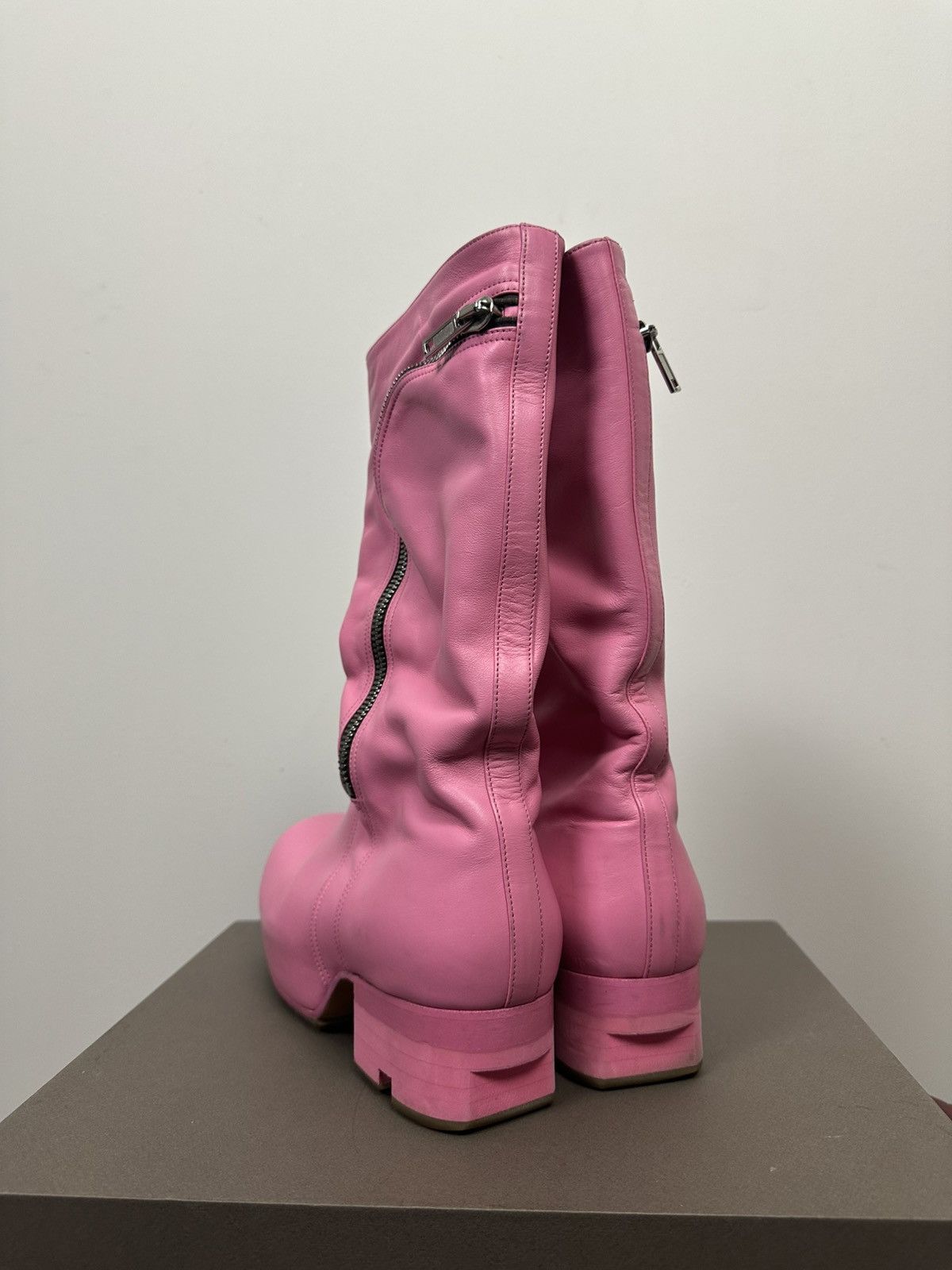 Rick Owens FW20 ‘PERFORMA’ Pop Pink Bauhaus Ballast Boots Size US 8 / EU 41 - 3 Thumbnail