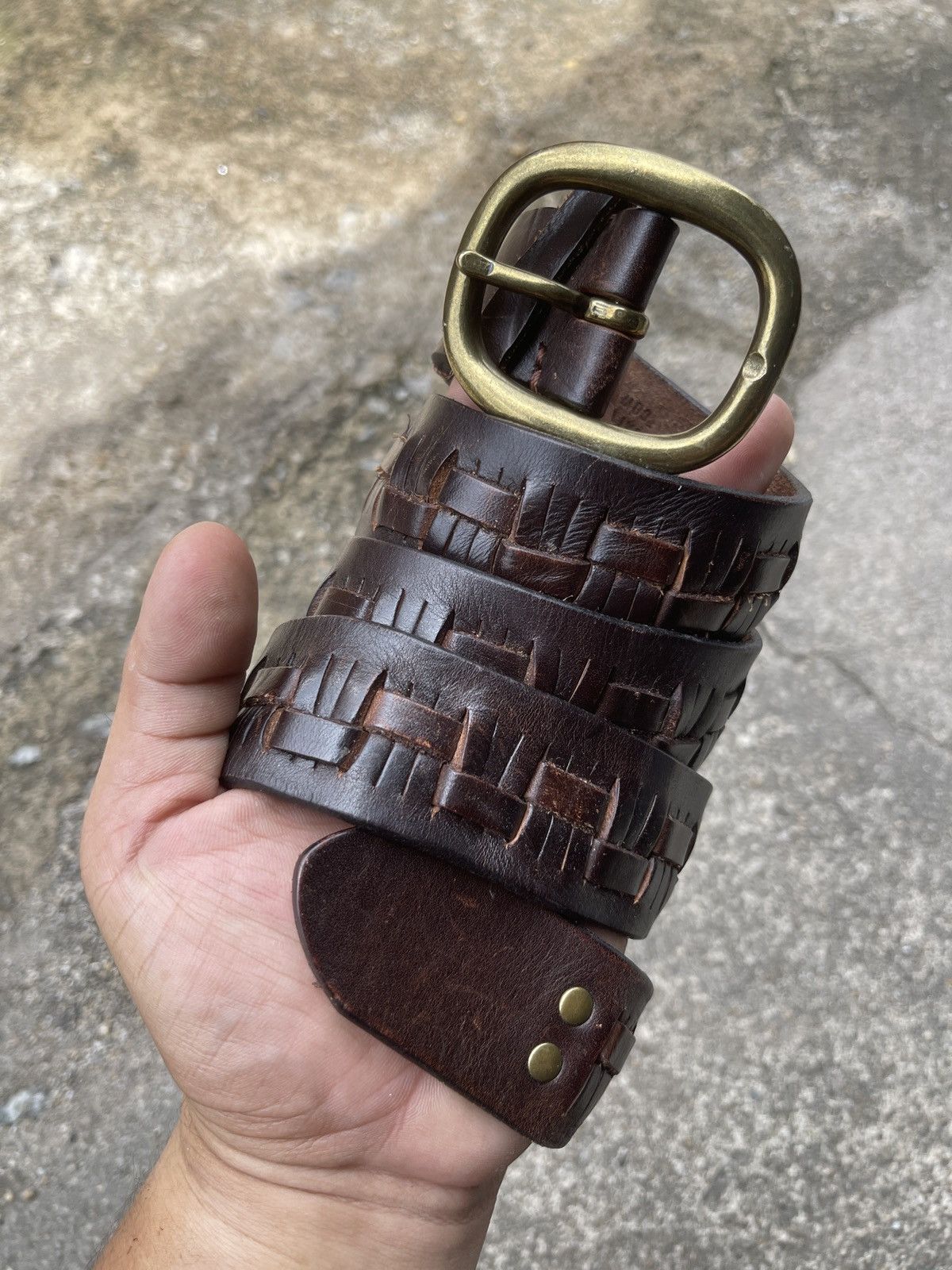 If Six Was Nine Last Drop🔥Rare🔥Buckaroo Cow Leather Belt Size ONE SIZE - 2 Thumbnail