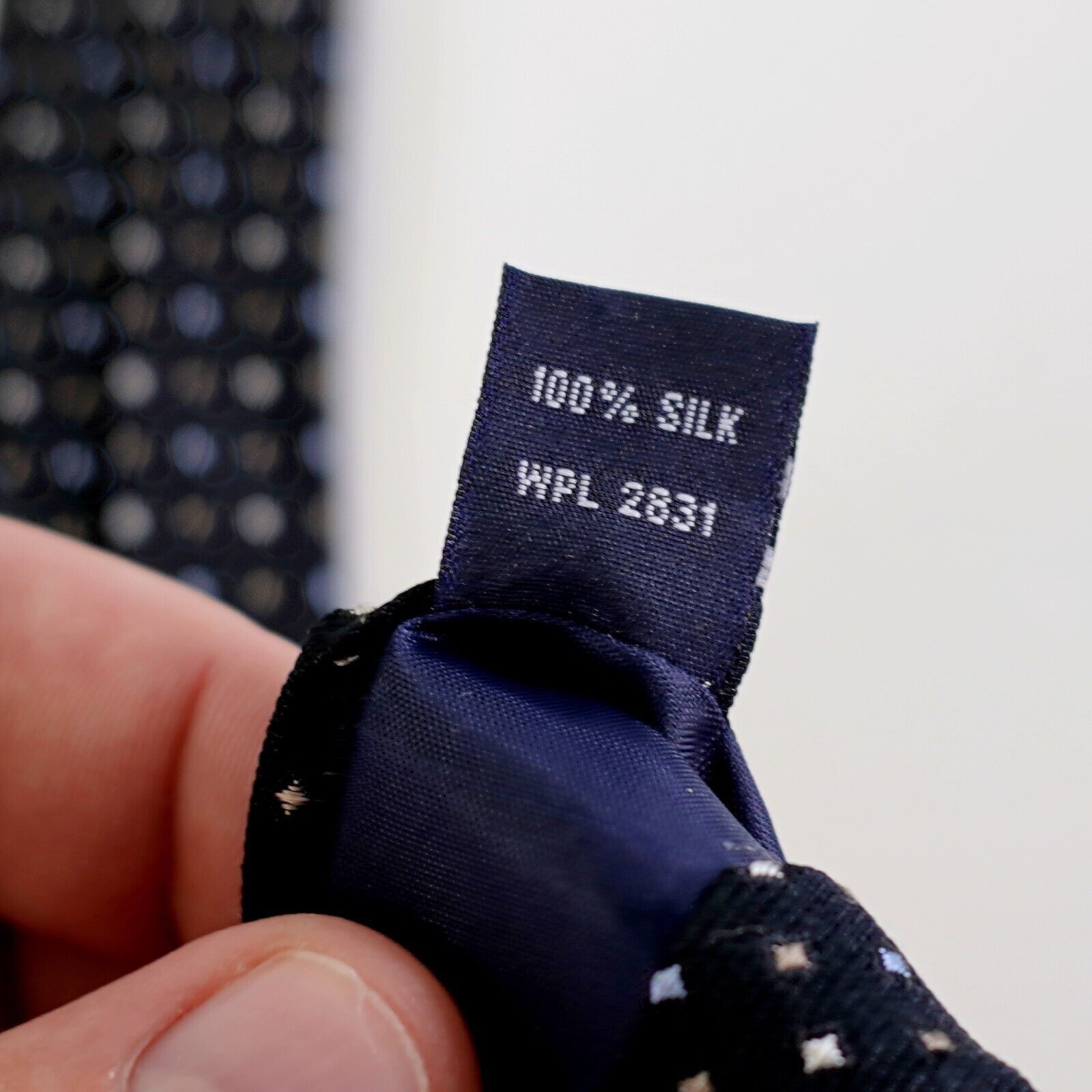 Nautica Nautica Black W/ Blue White Brown Geometric Woven Silk Tie Size ONE SIZE - 5 Thumbnail