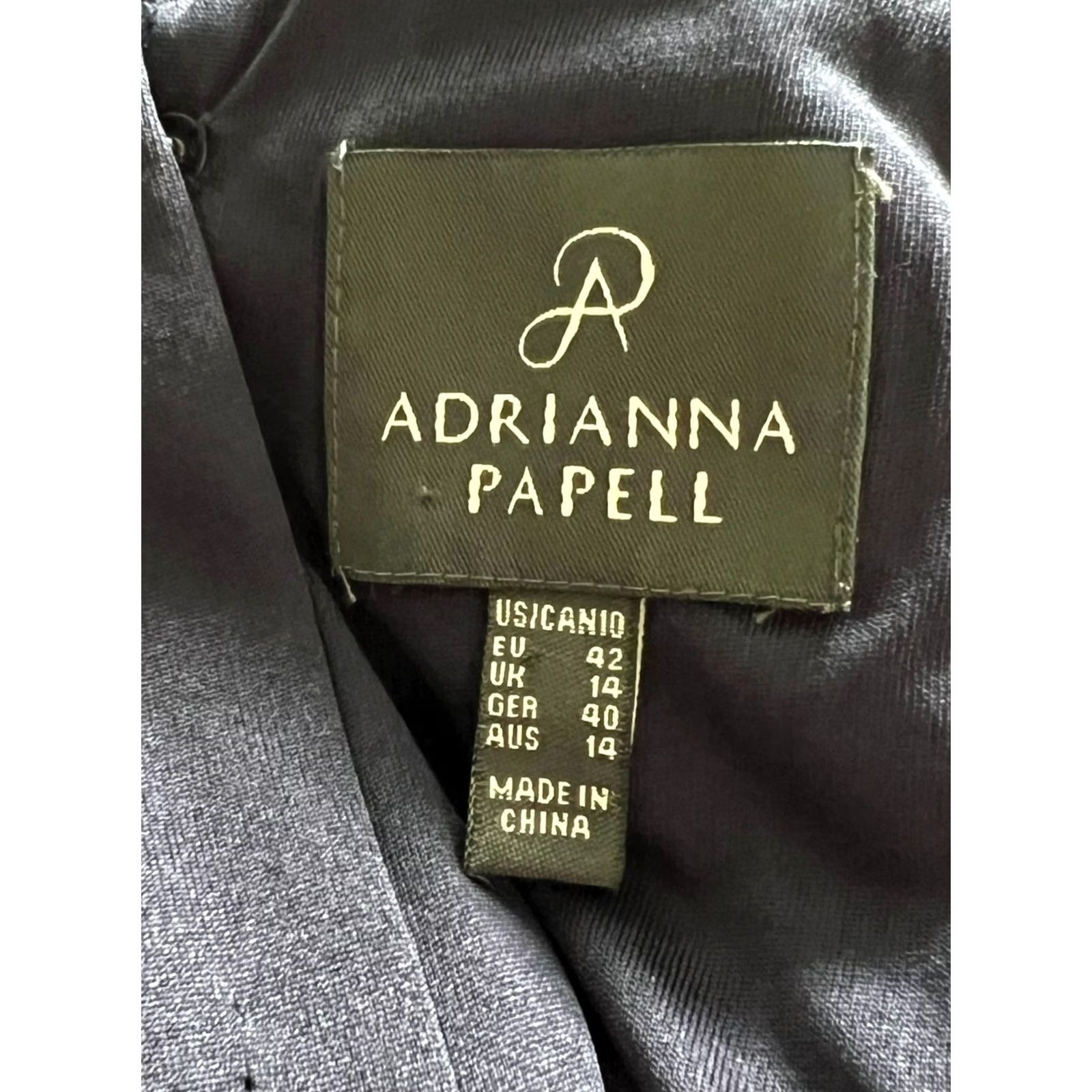 Adrianna Papell Adrianna Papell Dress Womens Size 10 Black Lace Sheath 3/4 Sleeve Full Back Zip Size L / US 10 / IT 46 - 3 Thumbnail