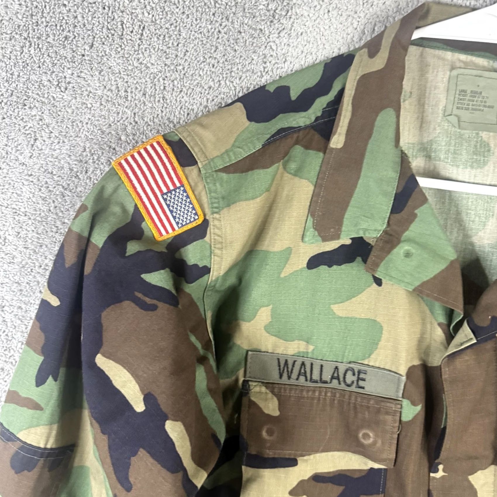 American Apparel VINTAGE American Apparel Jacket Mens L Green Camo US Army BDU Combat Button Front Size US L / EU 52-54 / 3 - 5 Thumbnail