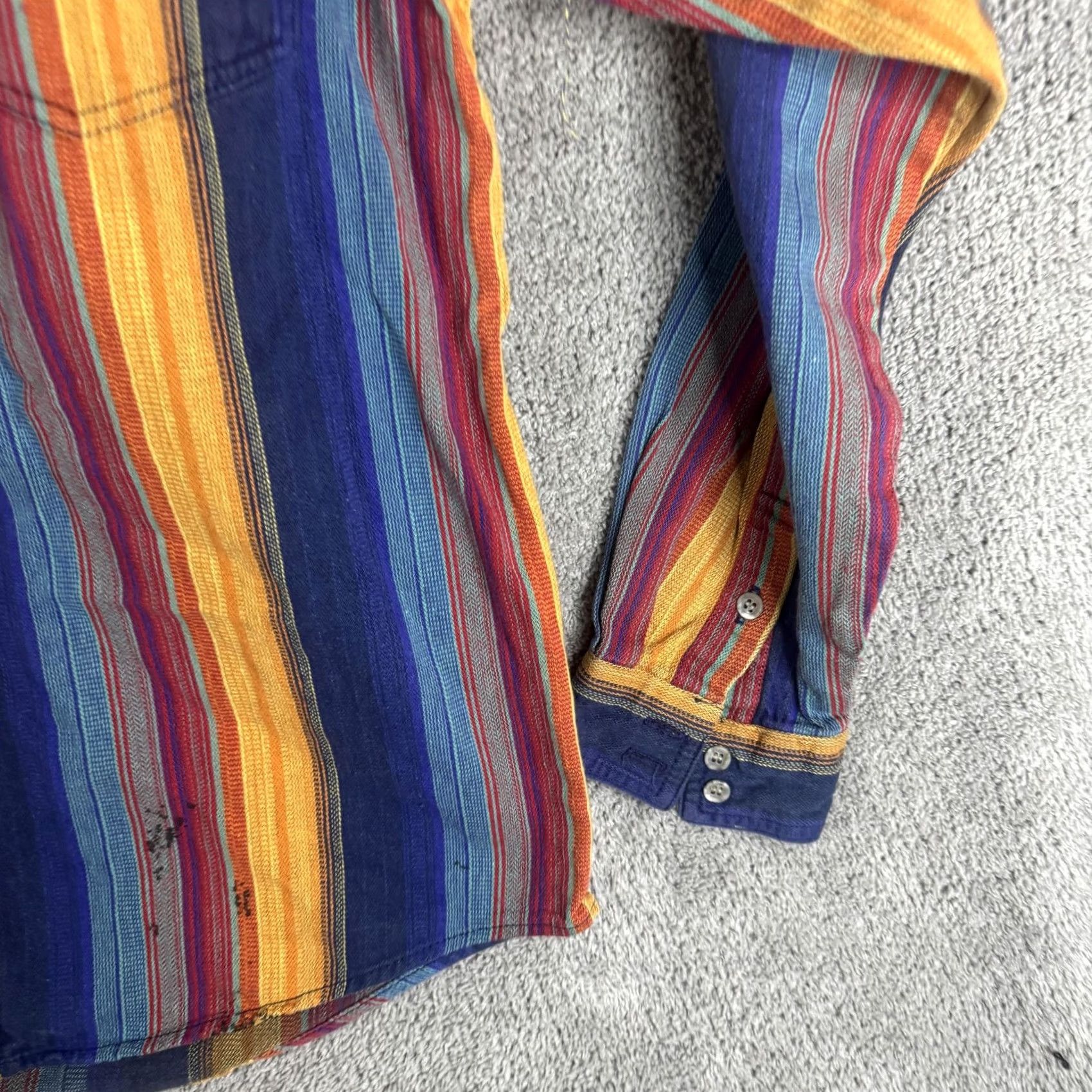 Wrangler Wrangler Shirt Mens 15.5x35 Stripe Cowboy Cut Button Front Western Size US M / EU 48-50 / 2 - 3 Thumbnail