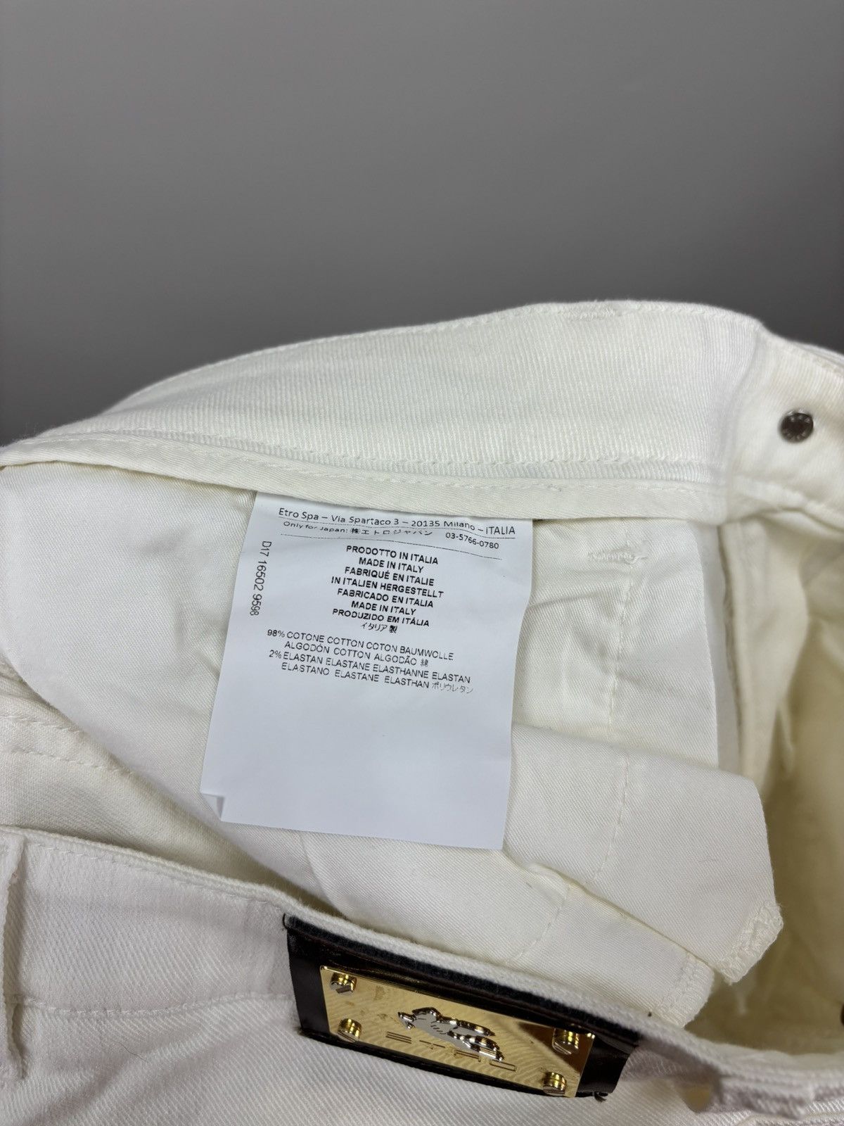 Etro Womens jeans ETRO Milano Size 28 Color White Size 27" / US 4 / IT 40 - 11 Thumbnail