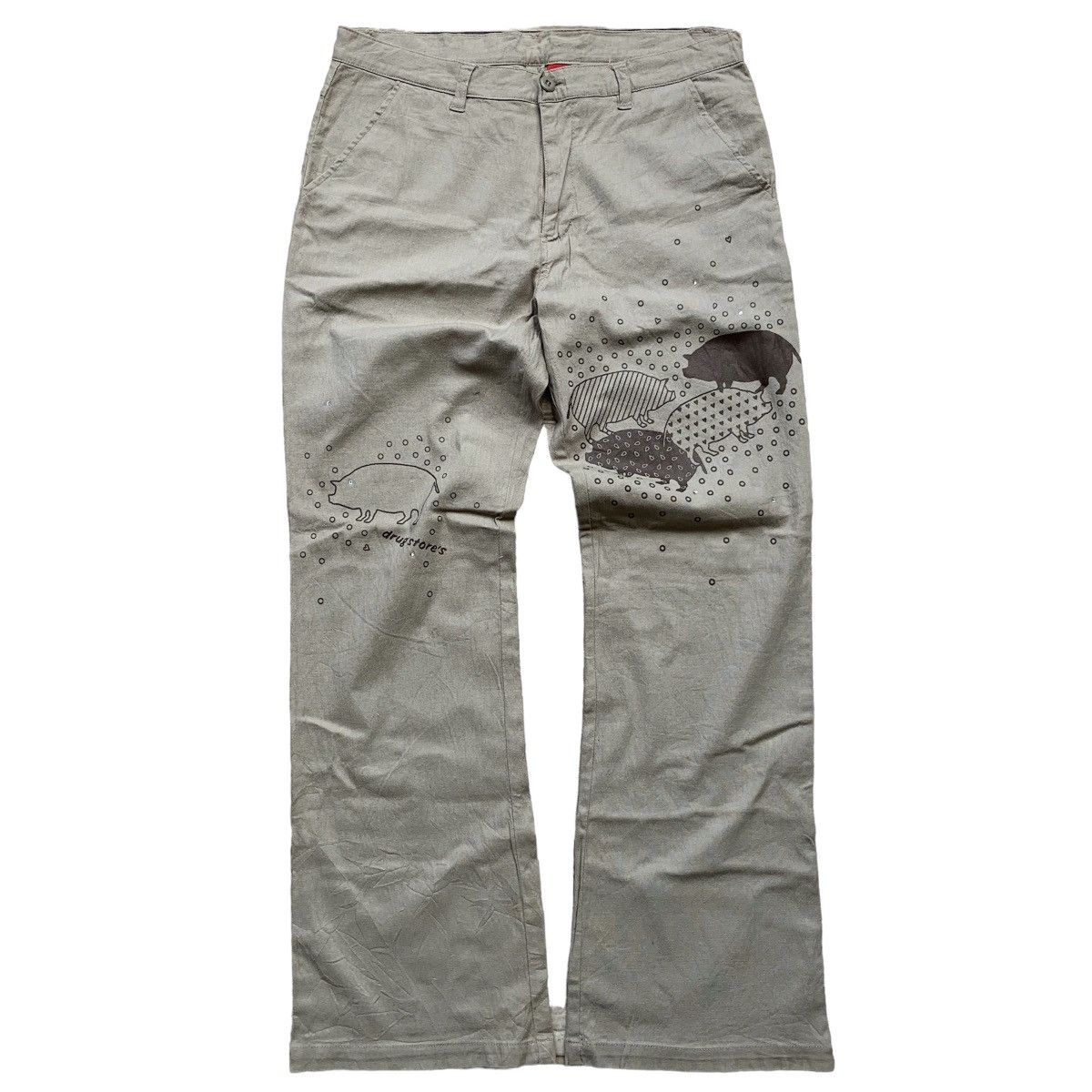 image of 20471120 x Beauty Beast VTG Drug Store’S Flare Pants in Khaki, Men's (Size 32)