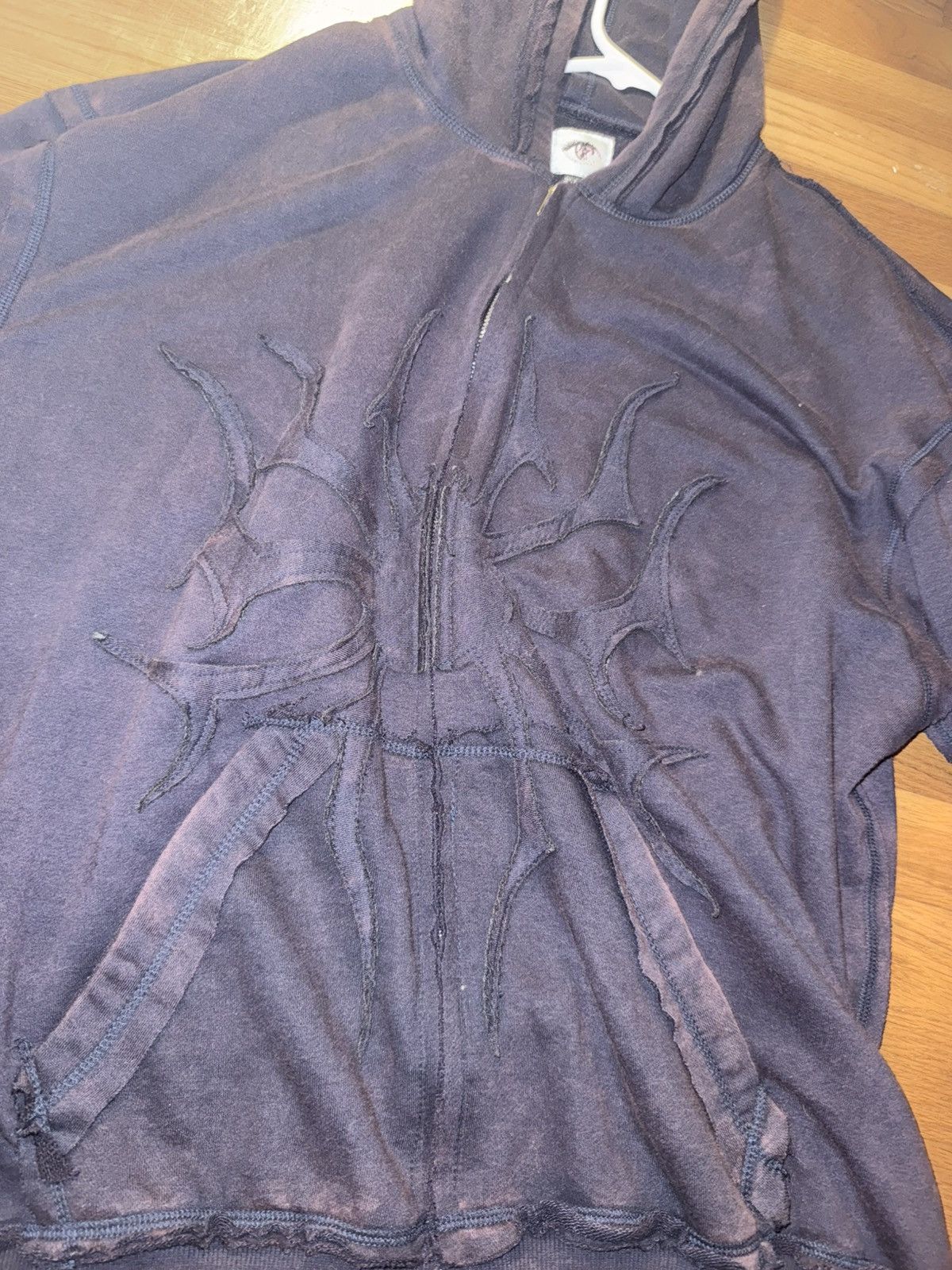 Other Purple Pholoh PhantomTroupe Distressed Zip Up Spider Hoodie Size US XXL / EU 58 / 5 - 10 Thumbnail