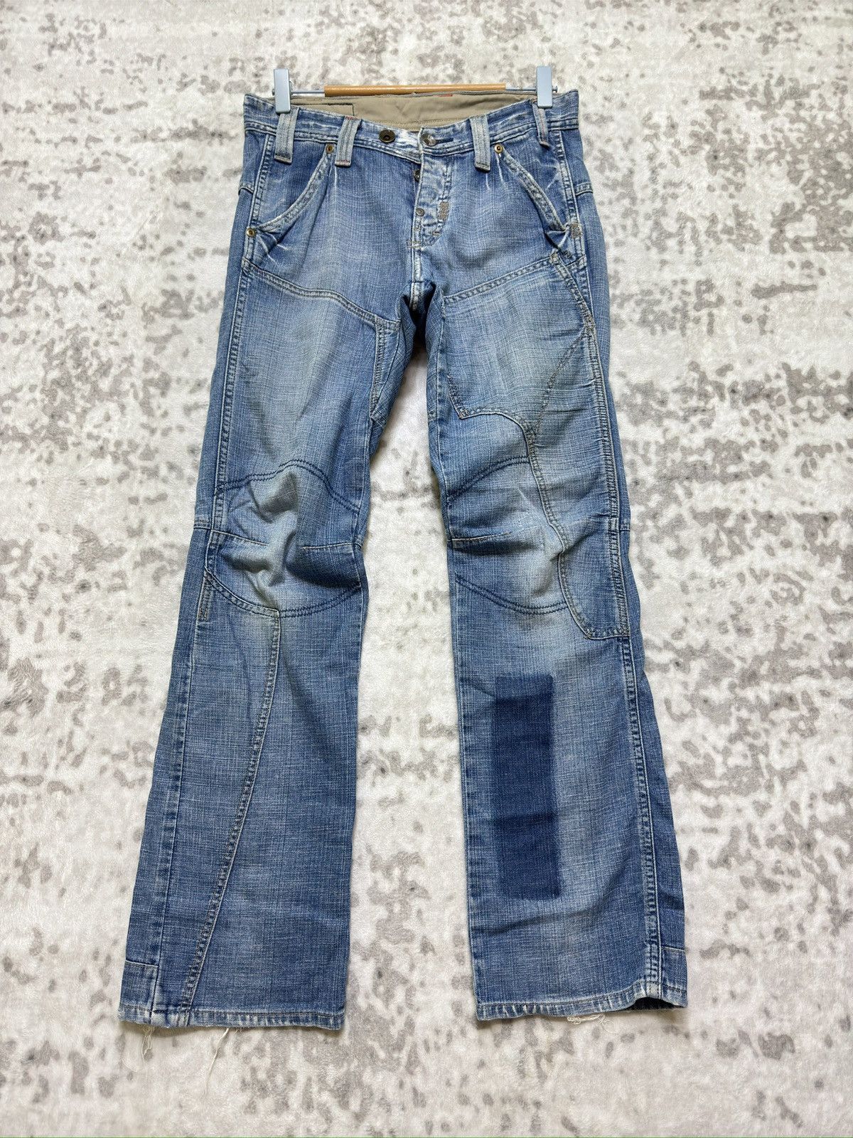 G-Star Vintage G-Star RAW Flared Patchwork Knee Statement Denim Size US 30 / EU 46 - 1 Thumbnail