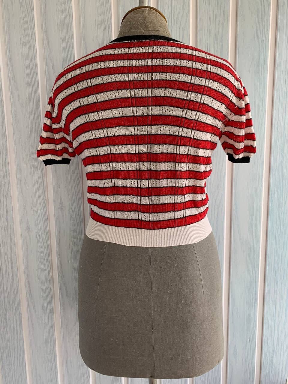 Miu Miu Miu Miu Multicolor Cashmere & Silk Knit Striped Mini Top Size S / US 4 / IT 40 - 3 Thumbnail