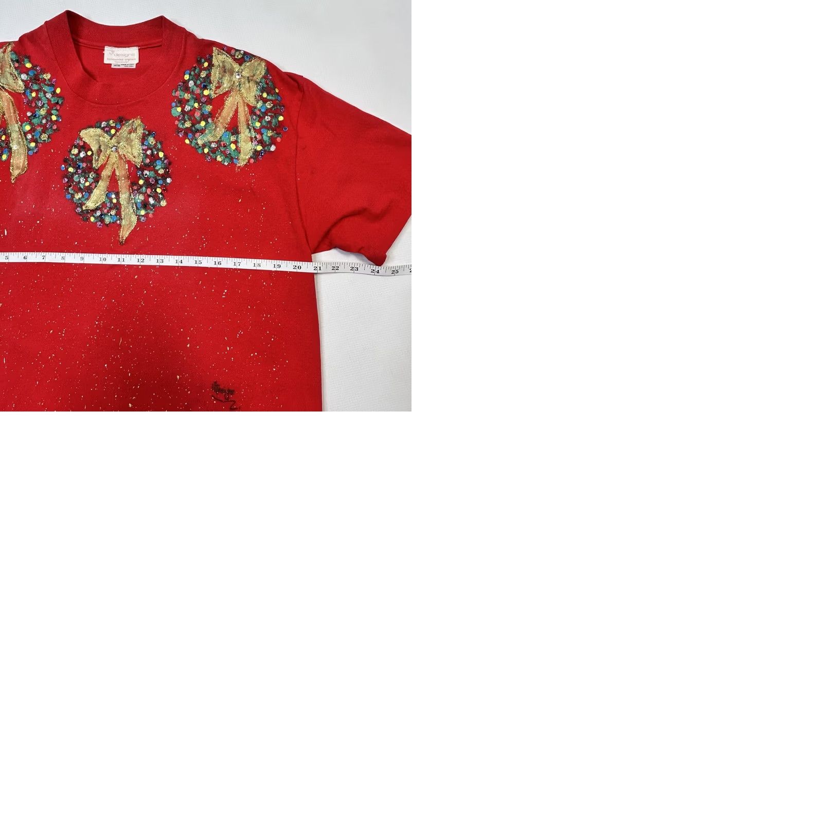 Vintage VINTAGE Hawaii Hand Painted Christmas T Shirt Splatter Bling Single Stitch XL Size XL / US 12-14 / IT 48-50 - 9 Thumbnail