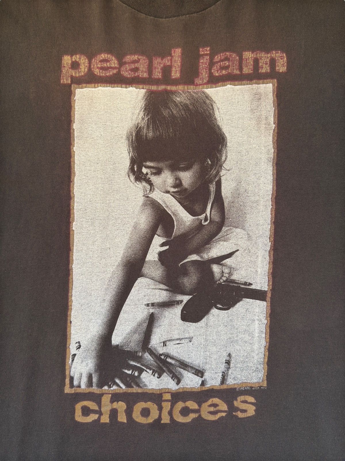 Band Tees RARE Vintage 1992 Original Pearl Jam ‘choices’ Tee Shirt Size US XL / EU 56 / 4 - 5 Thumbnail