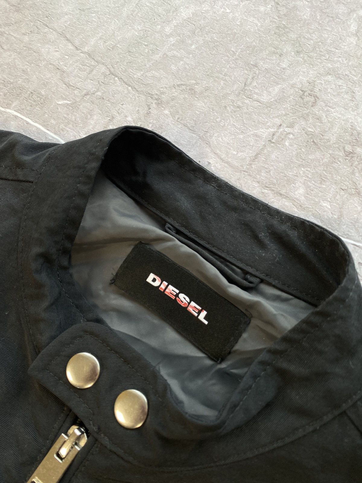 Diesel × Vintage Rare Y2K Diesel Bomber Light Black Jacket 100% Nylon Size US S / EU 44-46 / 1 - 5 Thumbnail