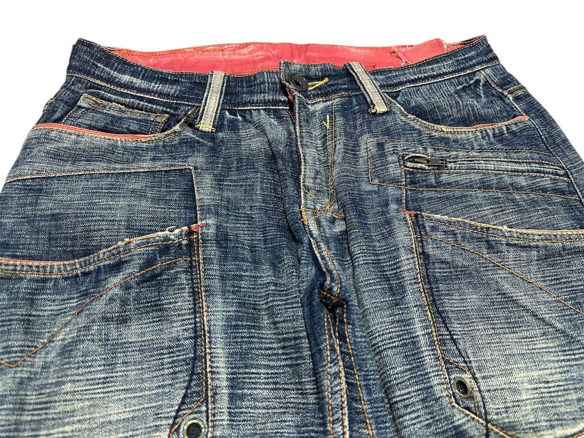 Japanese Brand 🔥Sick Y2K Tough Jeansmith Flared Denim LGB Size US 36 / EU 52 - 5 Thumbnail