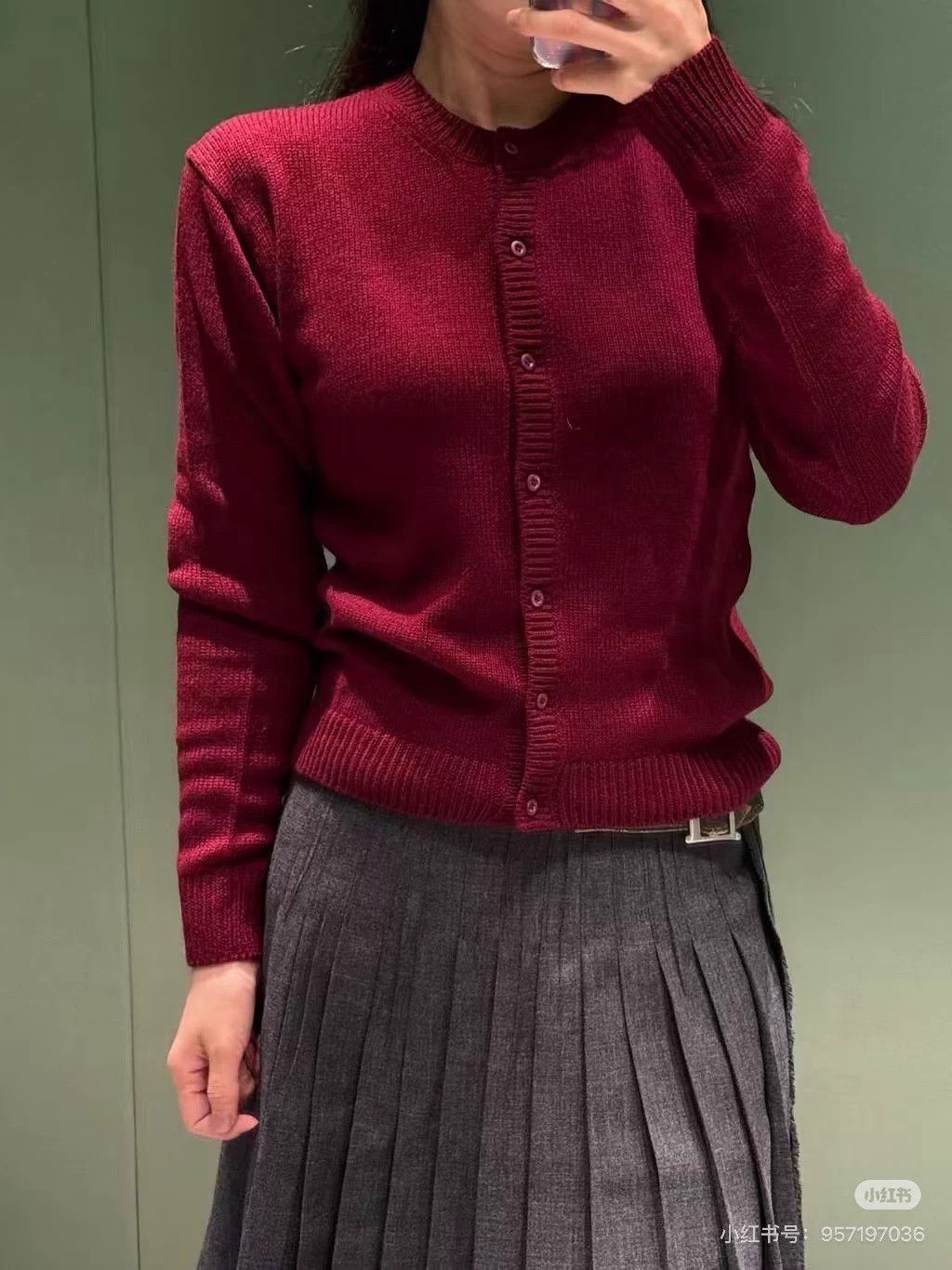 Prada Prada 26SS Burgundy 100% Cashmere Cardigan 36 New Size XS / US 0-2 / IT 36-38 - 9 Thumbnail