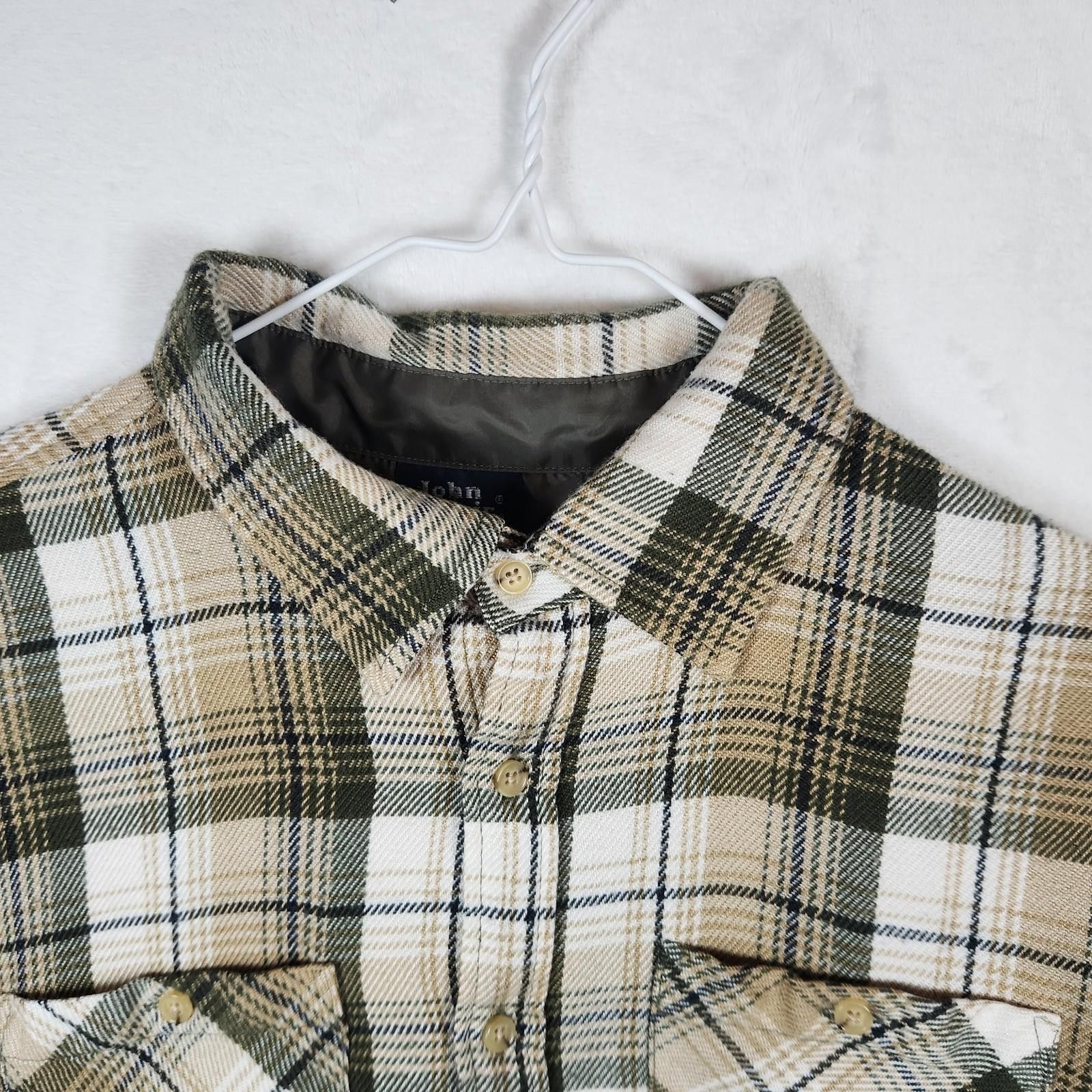 Blair Vintage John Blair Tan Plaid Flannel Size Medium Size US M / EU 48-50 / 2 - 4 Thumbnail