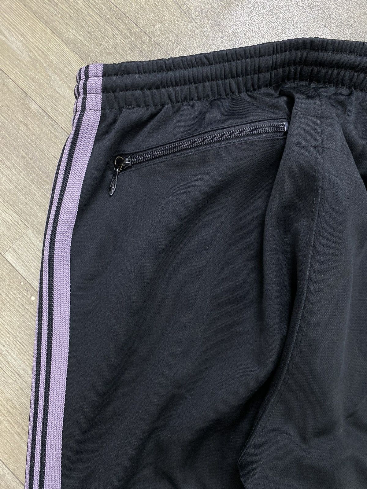 Needles AW17 Needles Poly Smooth Black Purple XL Track Pants Size US 32 / EU 48 - 9 Thumbnail