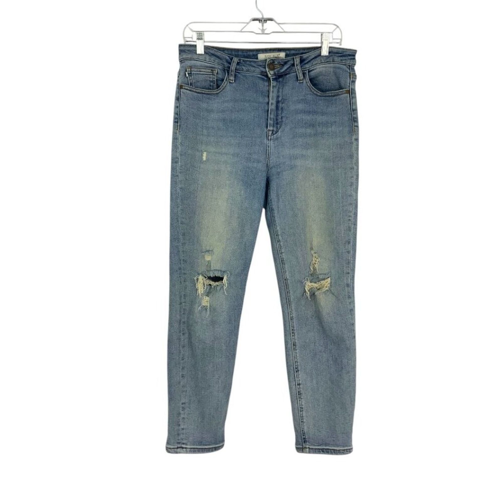 Judy Blue Judy Blue Distressed Crop Skinny Denim Jeans Size 28 Size 28" / US 6 / IT 42 - 2 Thumbnail