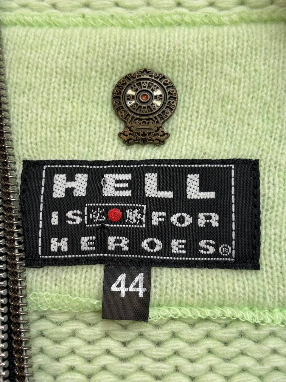 Vintage Hell is for Heroes Virgin Wool Zip Cardigan / Made in Italy Size M / US 6-8 / IT 42-44 - 10 Thumbnail