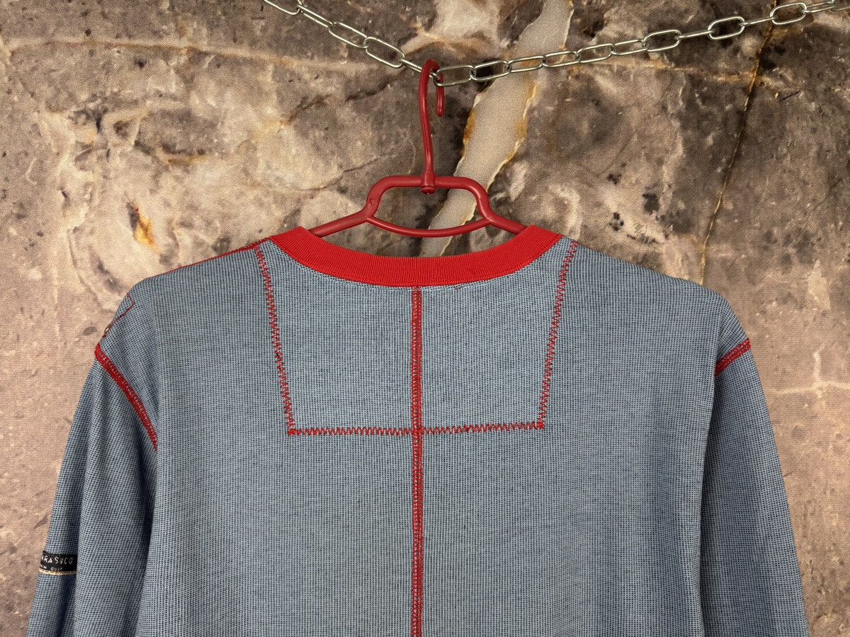 Parasuco Parasuco V-Neck Thermal Shirt Blue Red Y2K Long Sleeve Men’s Size US L / EU 52-54 / 3 - 11 Thumbnail