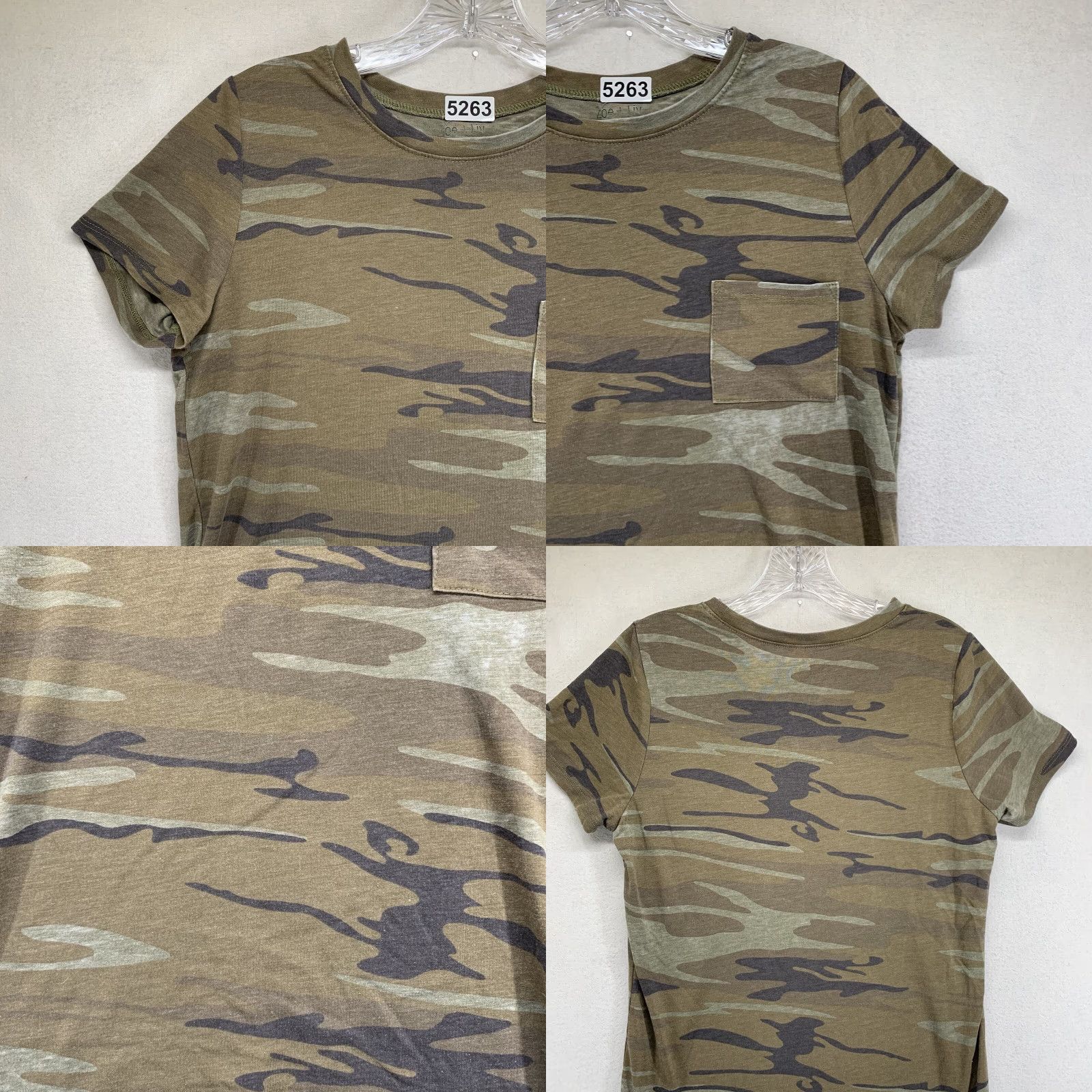 AMO Super Thin Women’s Camouflage T Shirt Pocket Zoe + Liv Medium Size M / US 6-8 / IT 42-44 - 8 Thumbnail