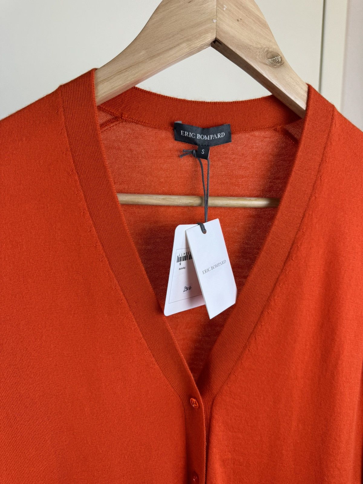 Bompard ERIC BOMPARD Cashmere red orange cardigan sweater loro piana Size S / US 4 / IT 40 - 10 Thumbnail