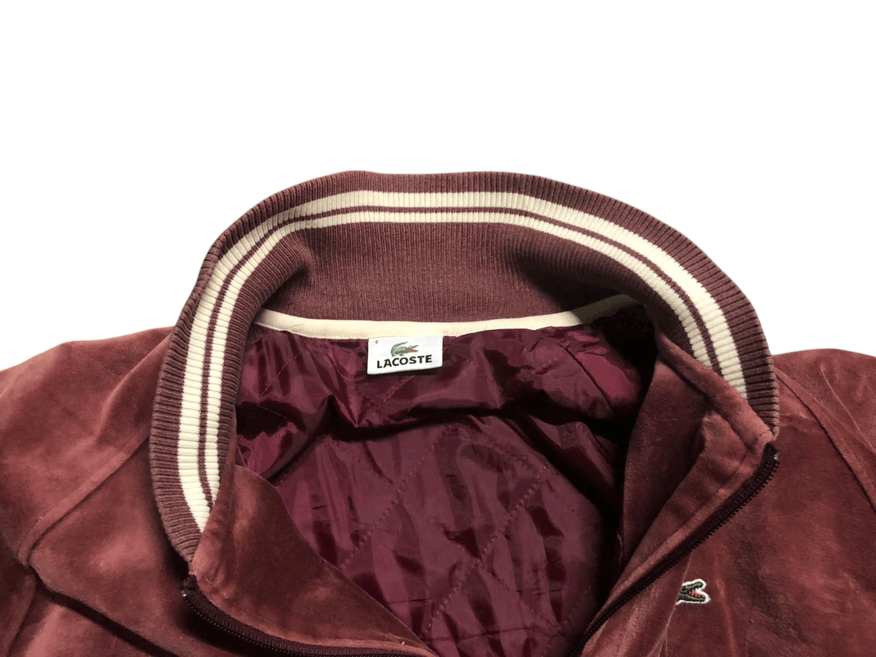 Lacoste Lacoste Velvet Sweater Zipper Jacket Sunfaded Distressed Size US L / EU 52-54 / 3 - 7 Thumbnail