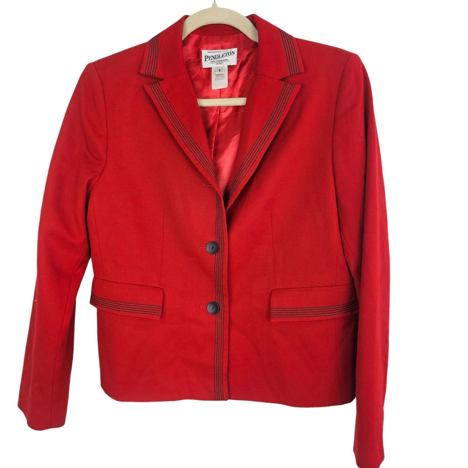 Pendleton Vintage Pendleton Womens Wool Blazer Holiday Preppy Academia Size M / US 6-8 / IT 42-44 - 1 Thumbnail