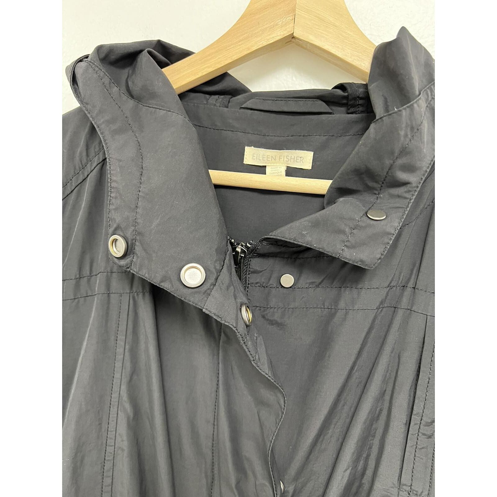 Eileen Fisher EILEEN FISHER Organic Jacket Blazer Cotton Black M A000663 Size M / US 6-8 / IT 42-44 - 7 Thumbnail
