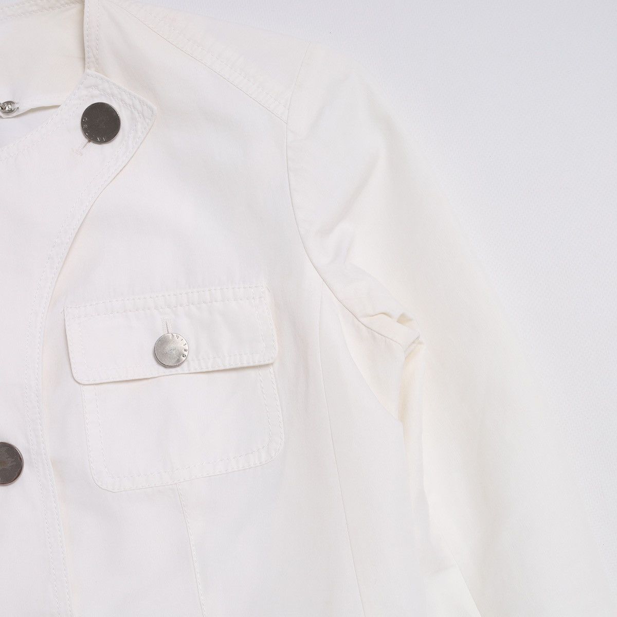 Celine Celine White Cotton Blazer Jacket size 40 Size M / US 6-8 / IT 42-44 - 12 Thumbnail