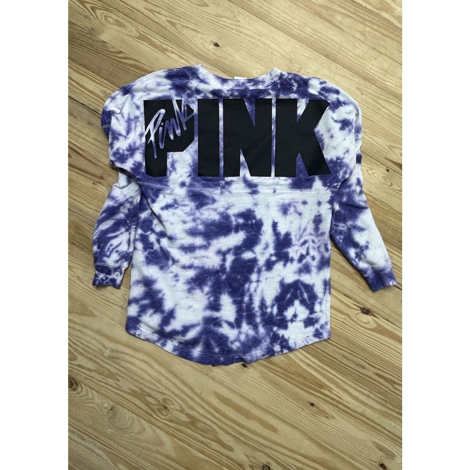 Victoria's Secret Victorias Secret Pink French Terry Tie Dye Varsity Purple XS Size XS / US 0-2 / IT 36-38 - 9 Thumbnail