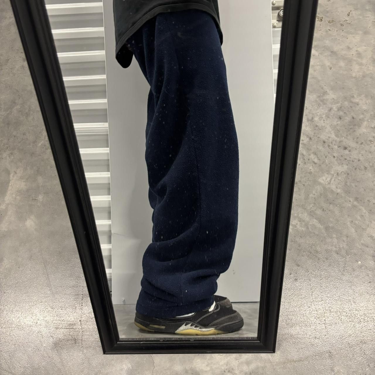 Japanese Brand × Vintage Crazy Vintage Y2K/2000s Baggy Navy Blue Fleece Comfy Skater Essential Sweatpants! Size US 34 / EU 50 - 2 Thumbnail