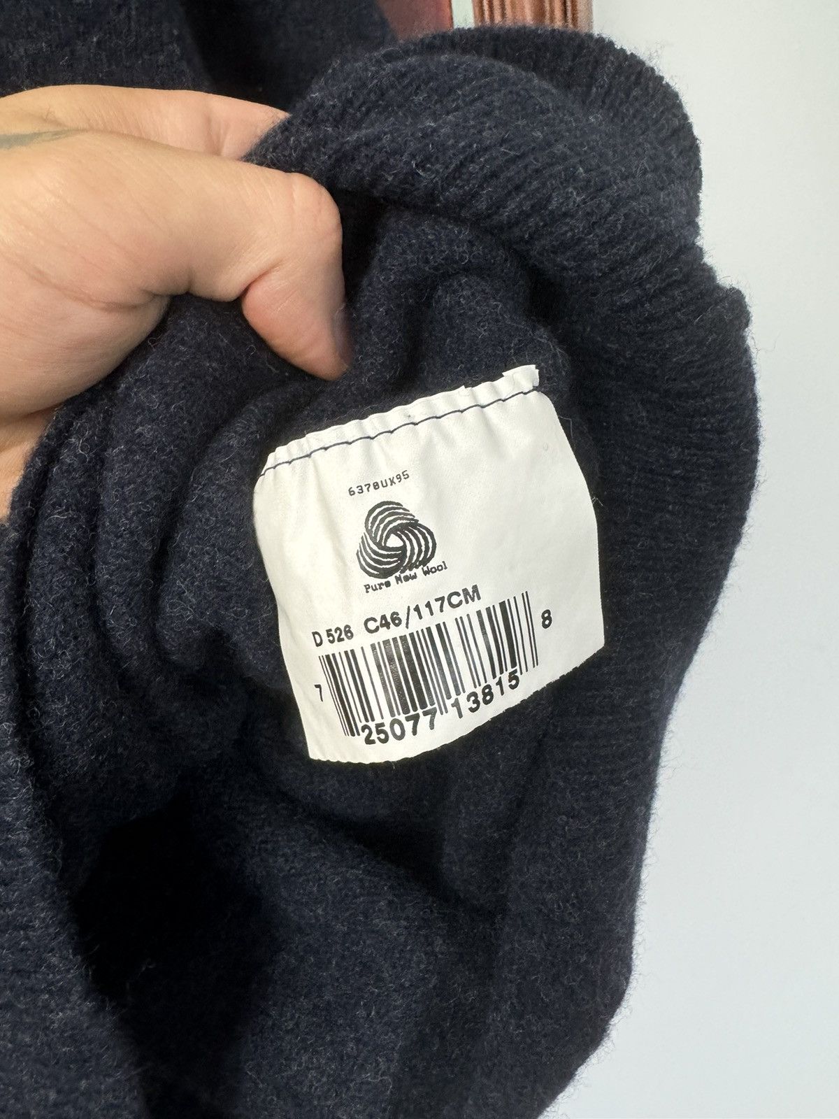 Barbour Rare Vintage Barbour Wool Knit Sweater Navy Jumper Size US L / EU 52-54 / 3 - 4 Thumbnail