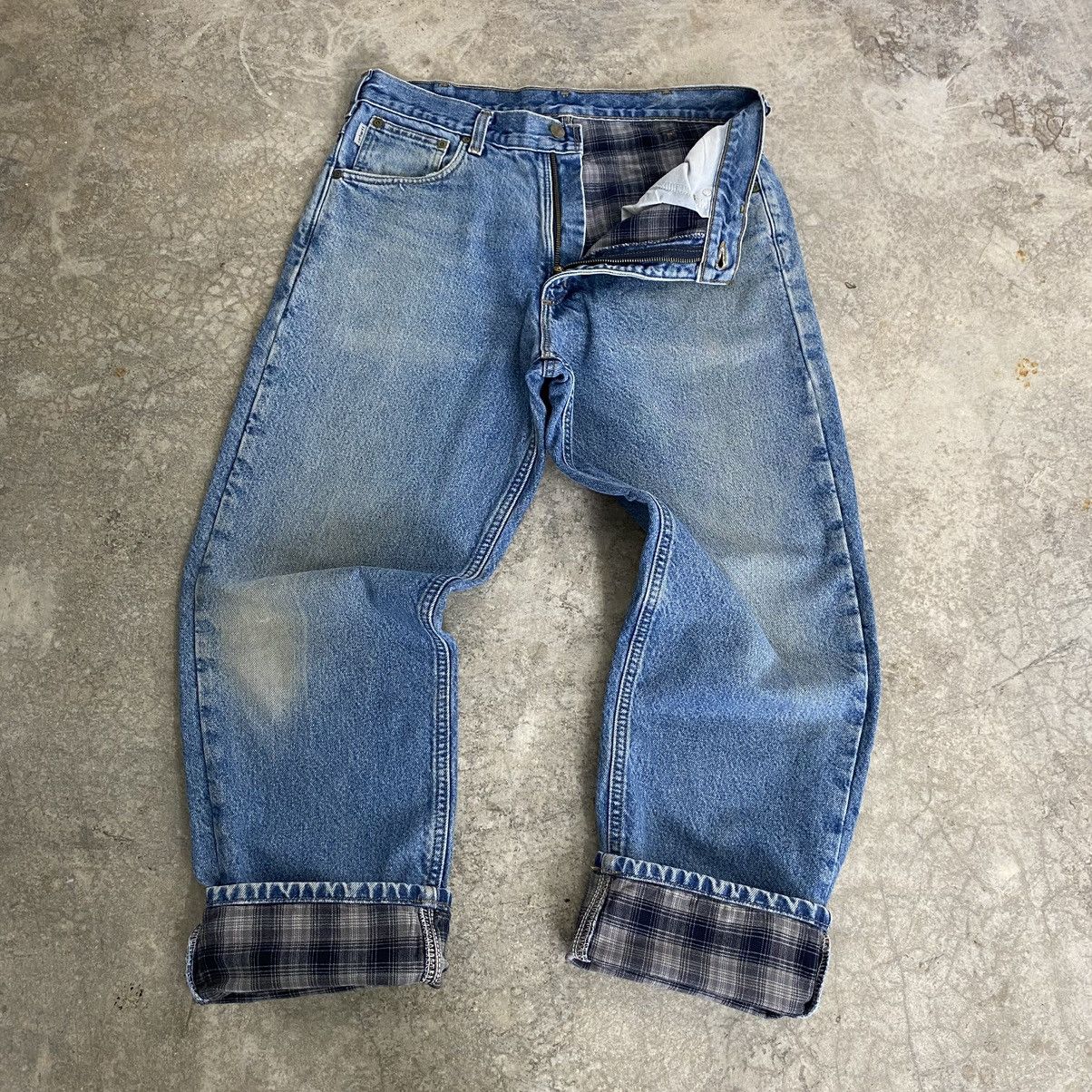 Carhartt Vintage Carhartt Blanket Lined Relaxed Fit Faded Denim Jeans Size US 34 / EU 50 - 1 Thumbnail
