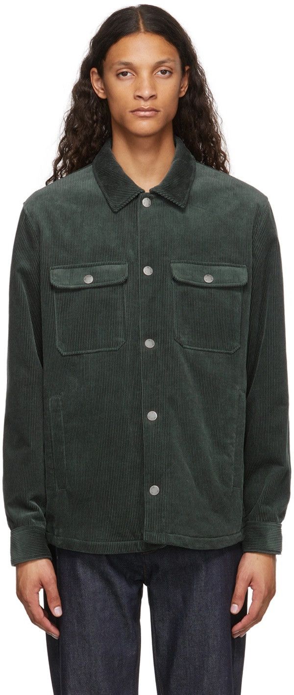 A.P.C. A.P.C. Corduroy Alex Jacket in Dark Green Size US S / EU 44-46 / 1 - 7 Thumbnail