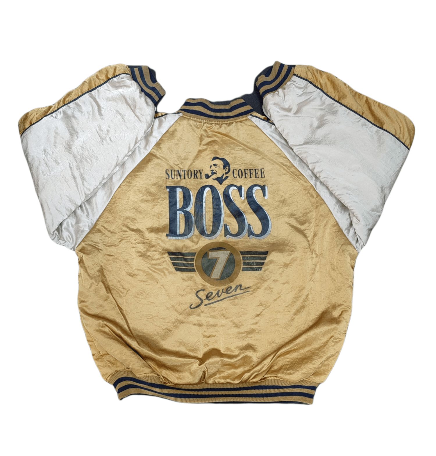 Japanese Brand 🔥SALE🔥Vtg Suntory Coffee Boss Reversible Bomber Jacket Size US XL / EU 56 / 4 - 5 Thumbnail