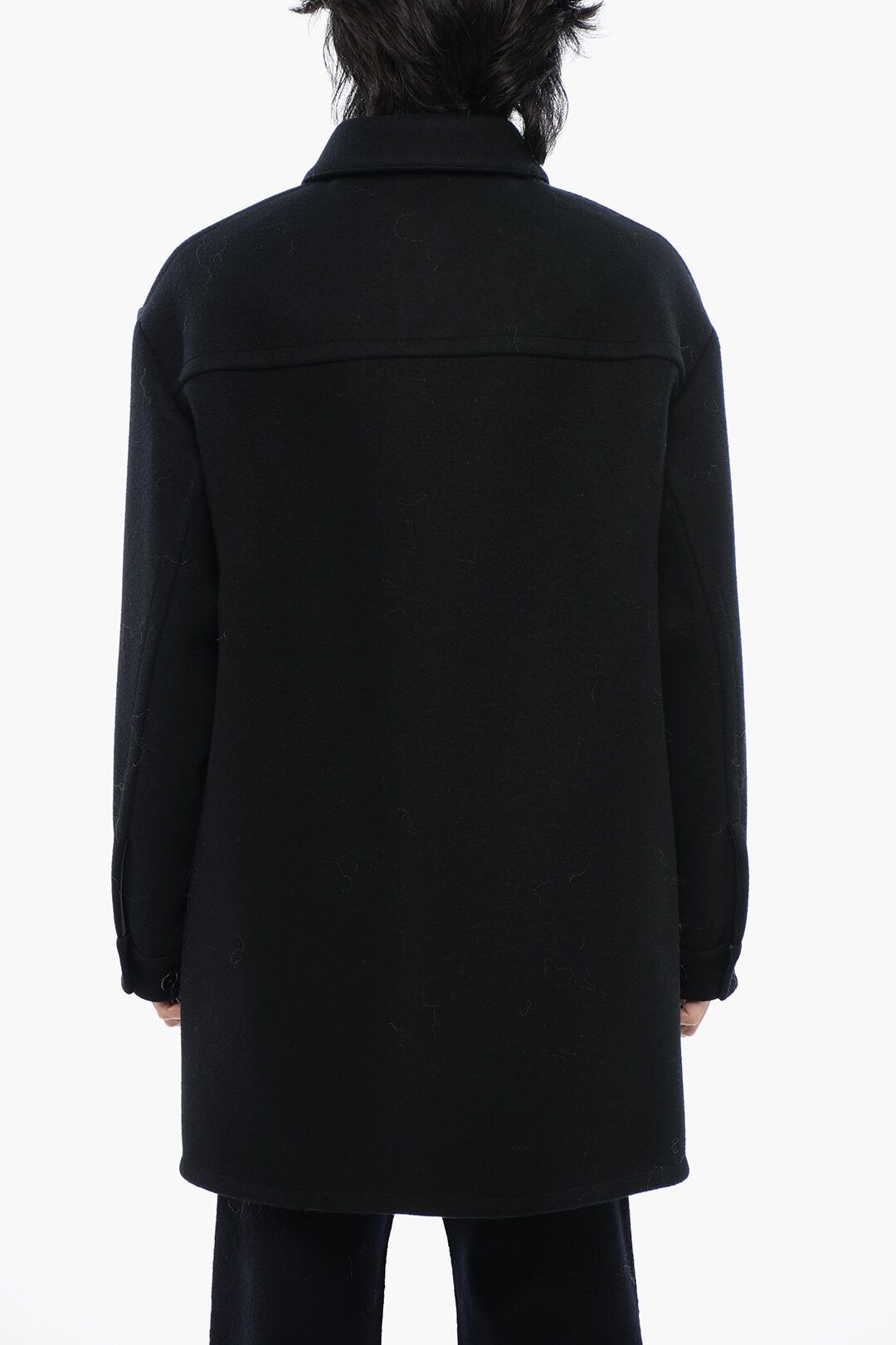 Jil Sander og1mm0625 Zipped Wool Coat in Black Size US M / EU 48-50 / 2 - 2 Thumbnail