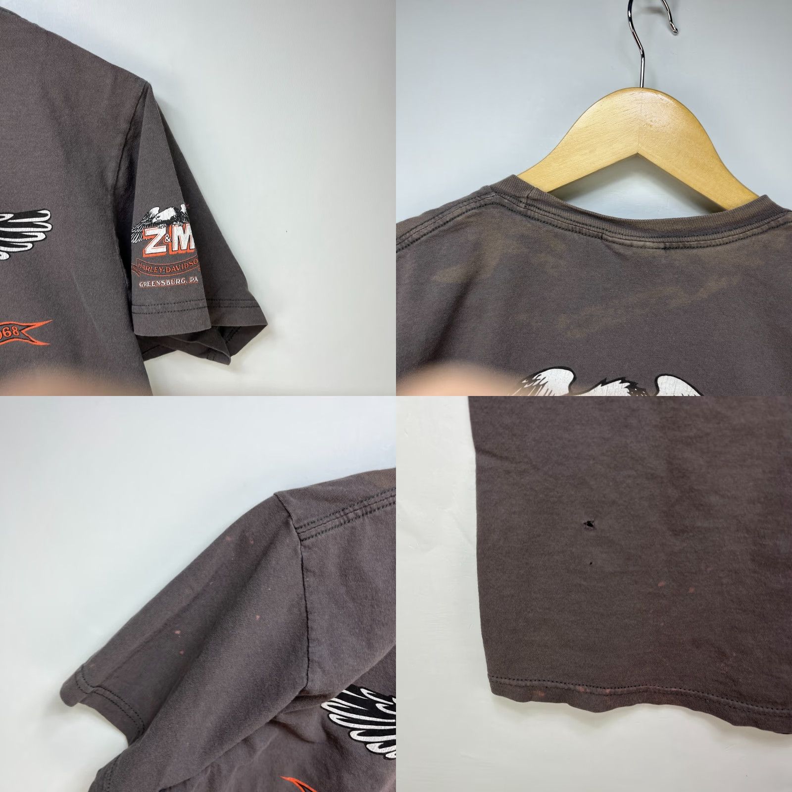 Harley Davidson VINTAGE Harley-Davidson Skull MMA Y2K T-Shirt AOP Large Goth Grunge Men's T-Shirt Gray L Size US L / EU 52-54 / 3 - 9 Thumbnail