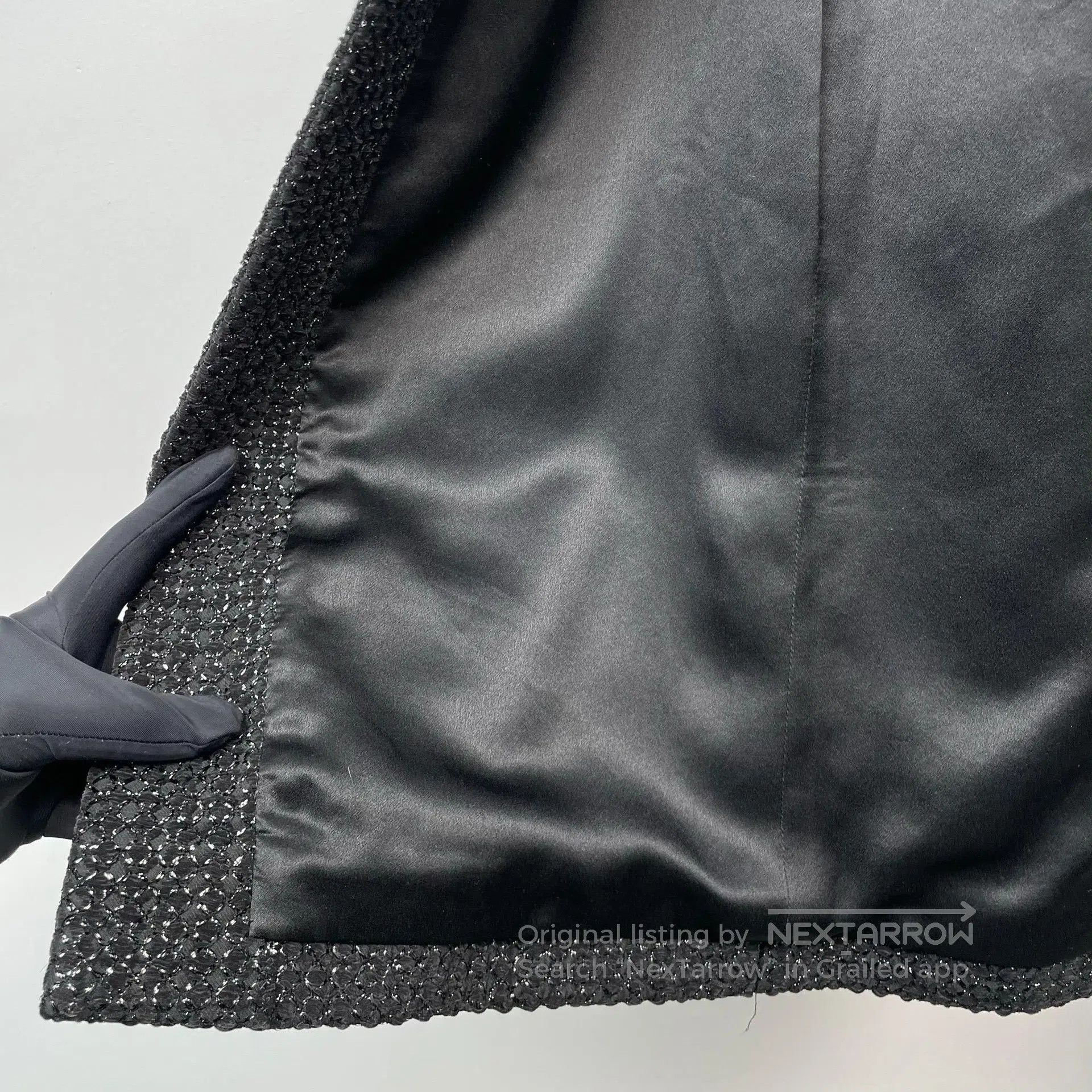 Chanel Chanel High-end handcraft black fine glitter tweed long co Size XXS / US 00 / IT 34 - 5 Thumbnail