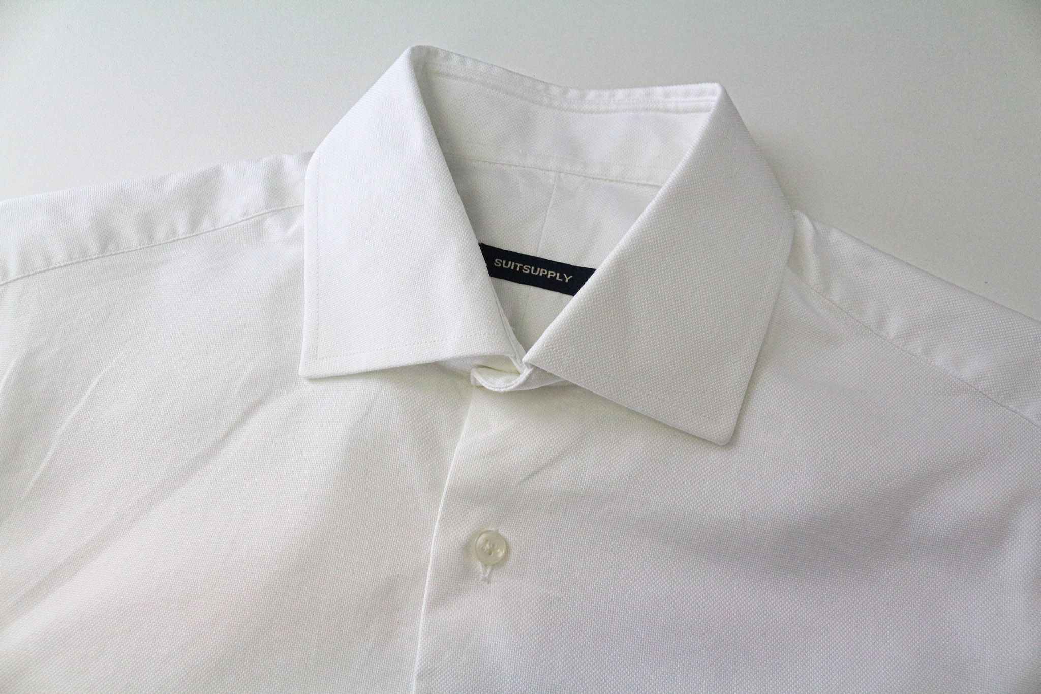 Suitsupply 37/14 1/2 White Cotton Long Sleeve Shirt 79281 Size 36R - 3 Thumbnail