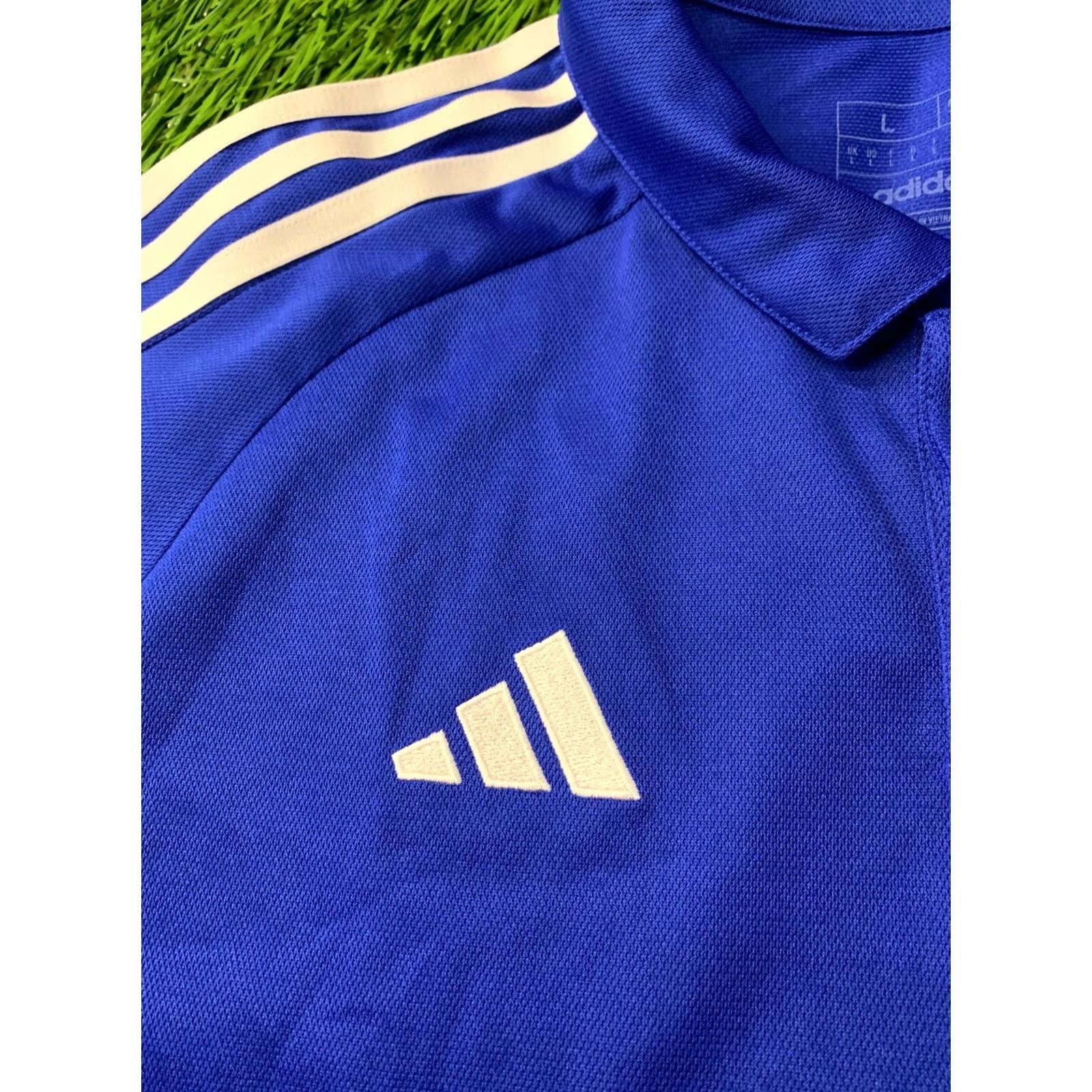 Adidas ADIDAS TIRO POLO SHIRT MEN L BLUE and WHITE 2022 Football Soccer Adidas Performance Shirt Size US L / EU 52-54 / 3 - 3 Thumbnail