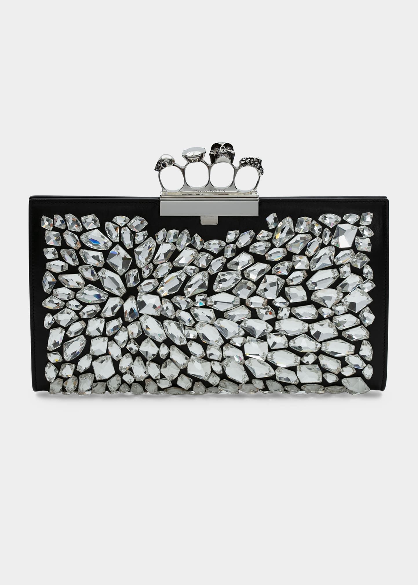 Alexander McQueen o1loc1c0225 Size: OS/Jewelled Flat Pouch in Black Size ONE SIZE - 2 Thumbnail